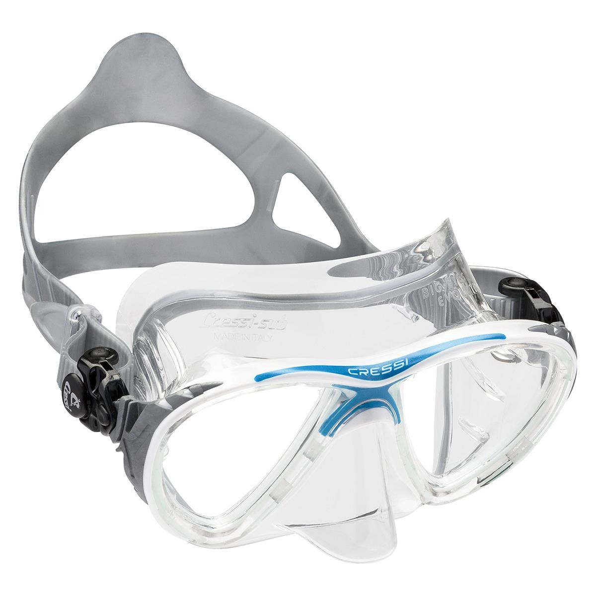 Big eyes evolution Crystal maschera da sub Cressi - DS3400 - BIANCO-AZZURRO