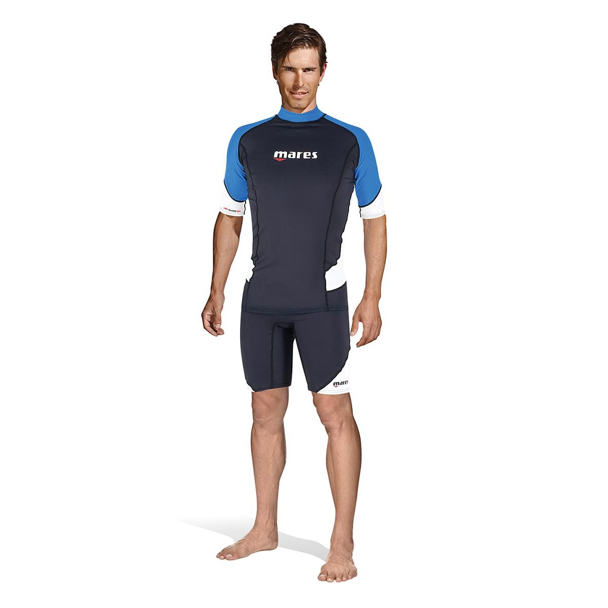 Rashguard TRILASTIC shorts uomo Mares - NERO-BLU