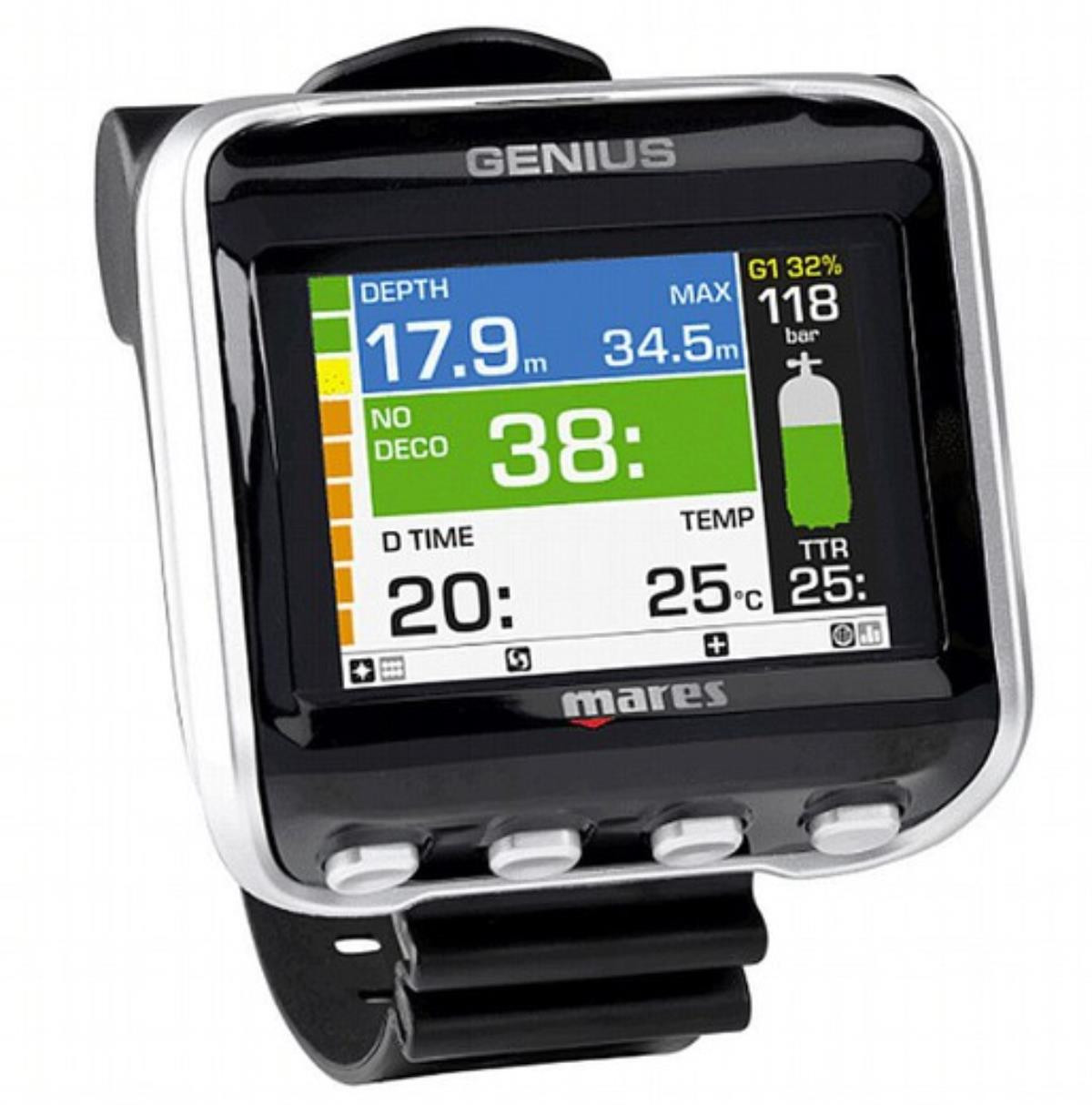 Mares Genius orologio subacqueo - ARGENTO-NERO