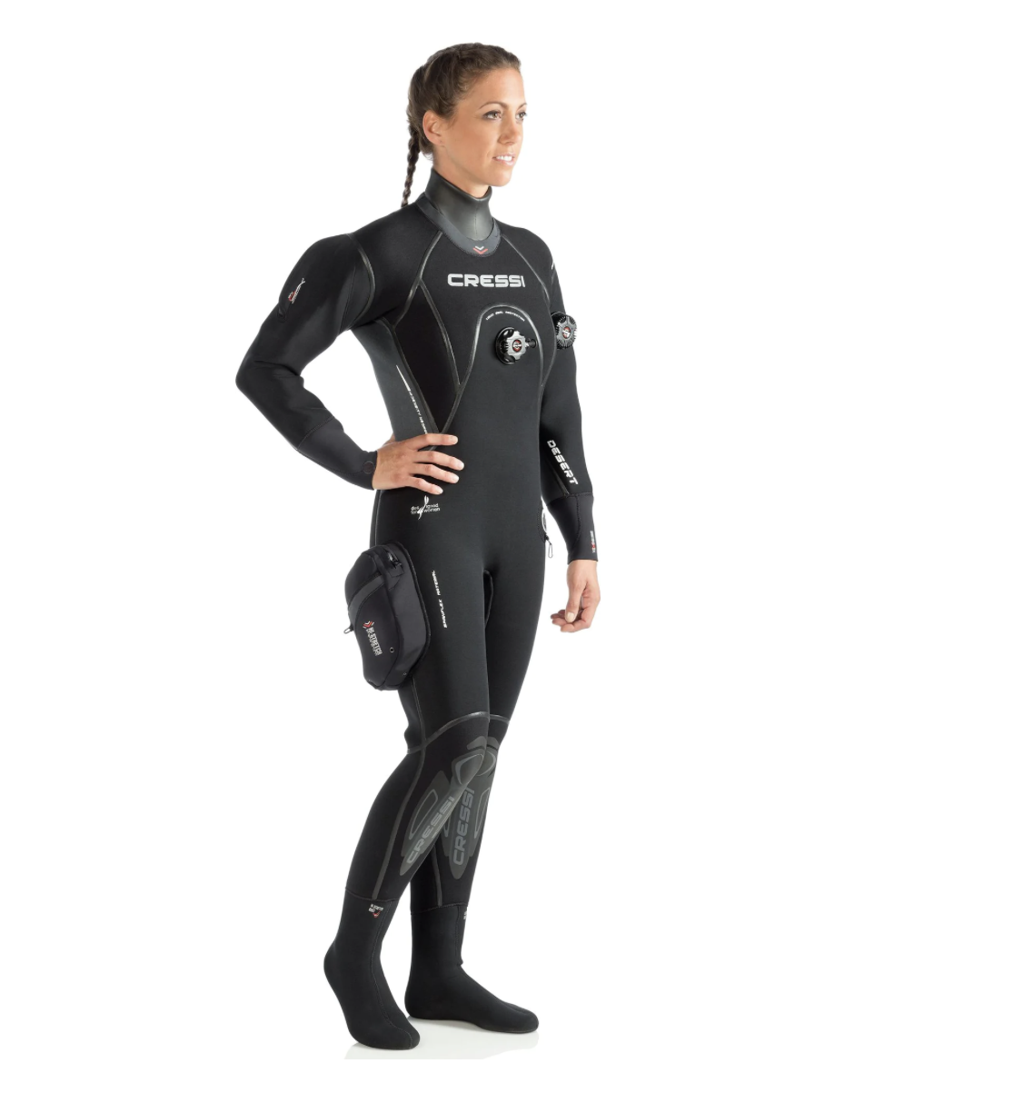 Muta Stagna Donna Desert Cressi 4mm alta densità - NERO