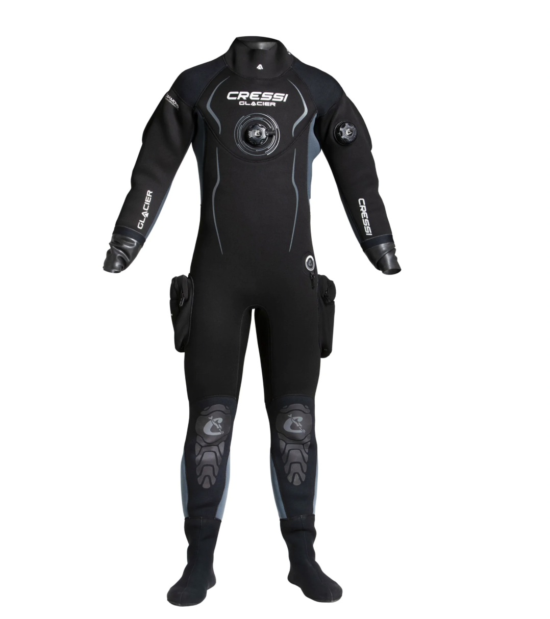 Muta Stagna Donna Glacier Cressi 4mm alta densità in neoprene - NERO