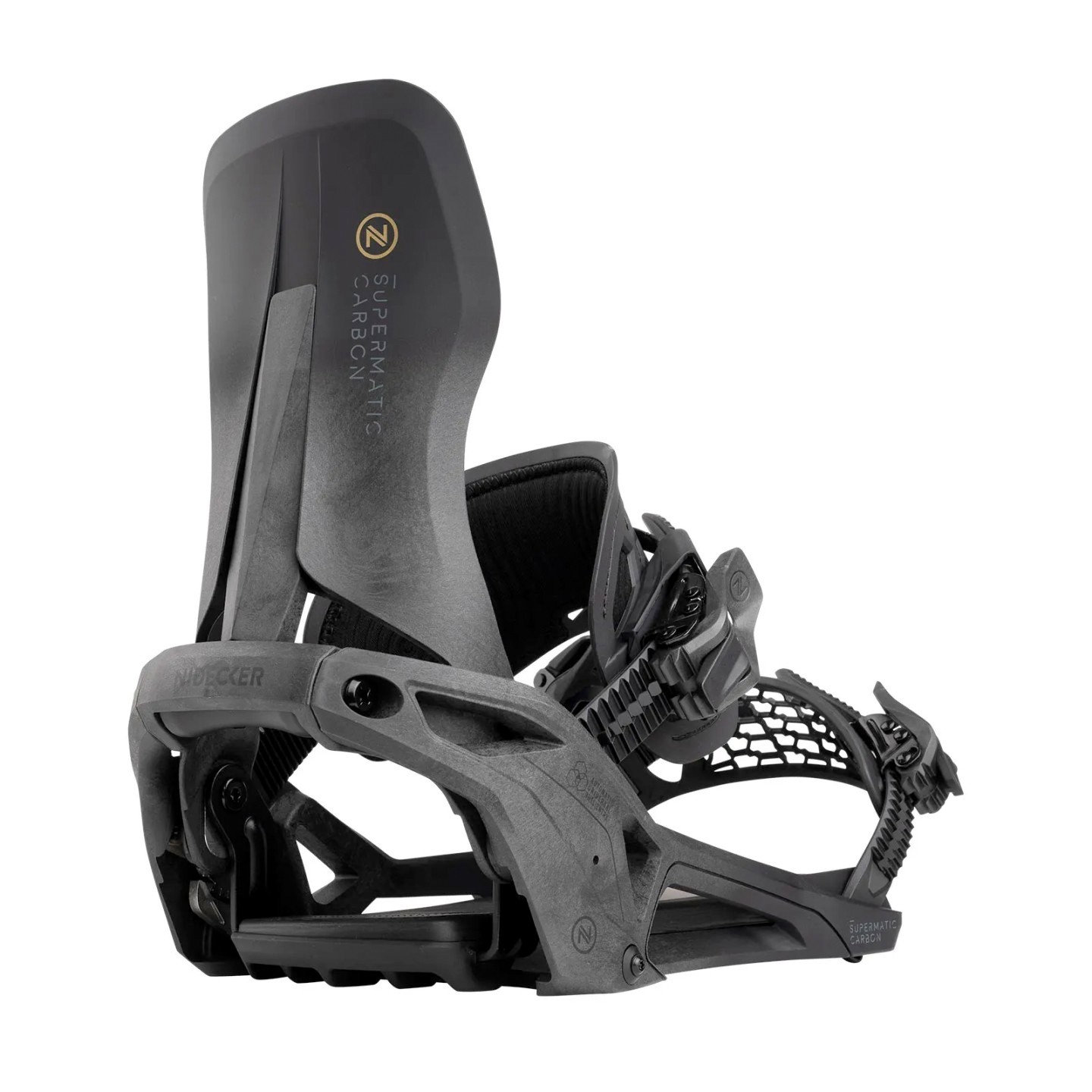Nidecker Carbon Supermatic Snowboard Bindings F/W 2025 - Black