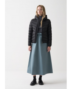 Piumino trapuntato con pelliccia sintetica da donna 2219E 2YO - 99 Black