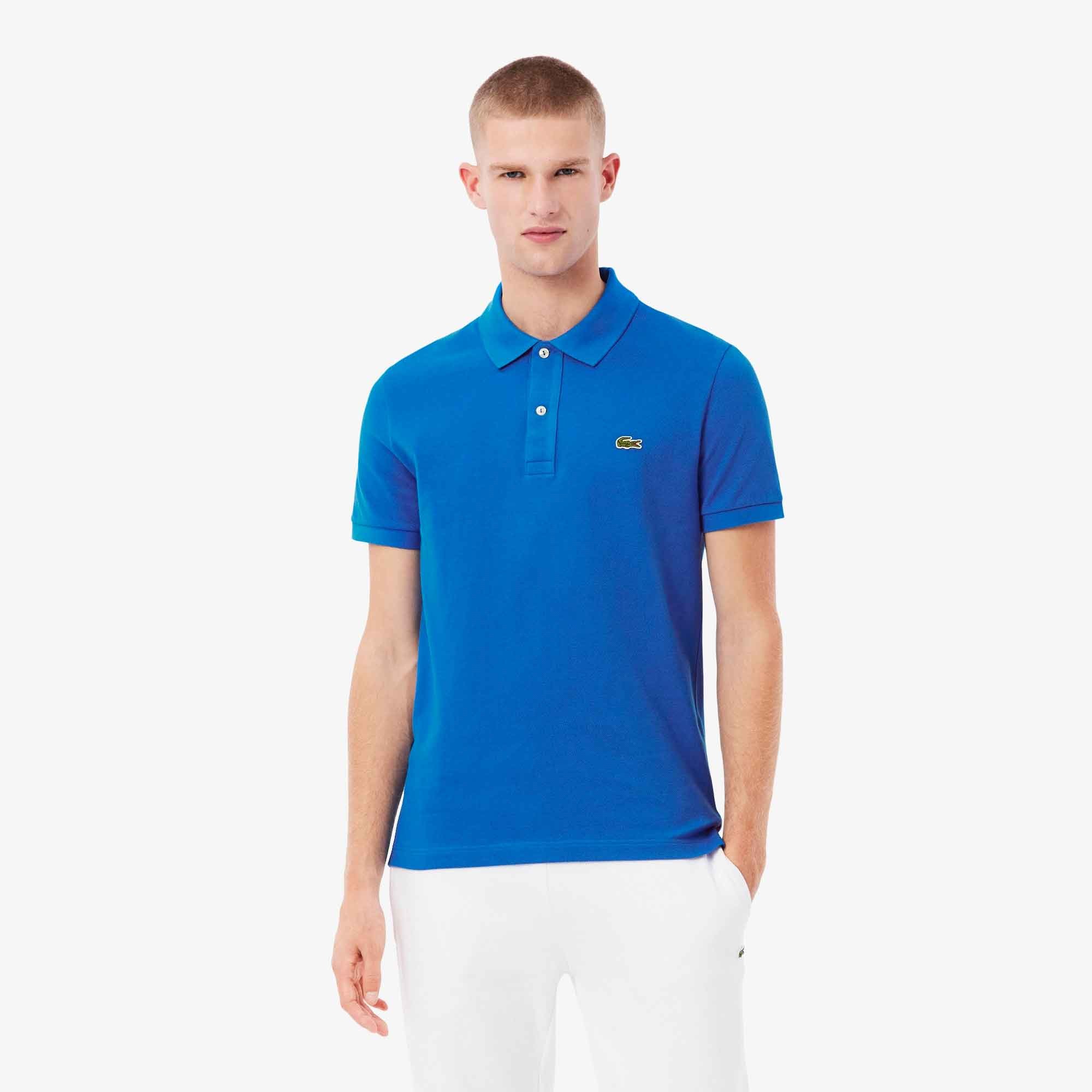Lacoste Slim fit piqué polo L.12.12 for Men PH4012 - 3D3 Blue / Light Blue