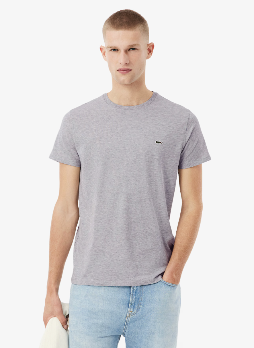 T-shirt in cotone Pima Lacoste da uomo TH6709 - GRIGIO