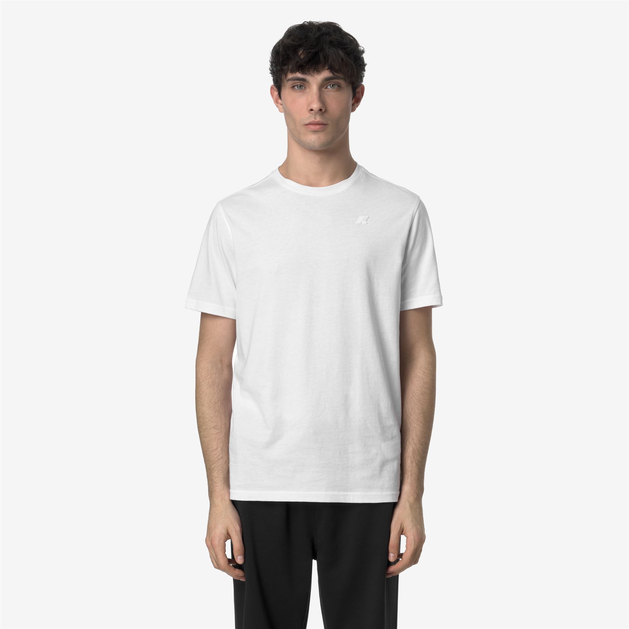 T-shirt da uomo Odom Jersey Slim K-Way K7125UW - 001 WHITE