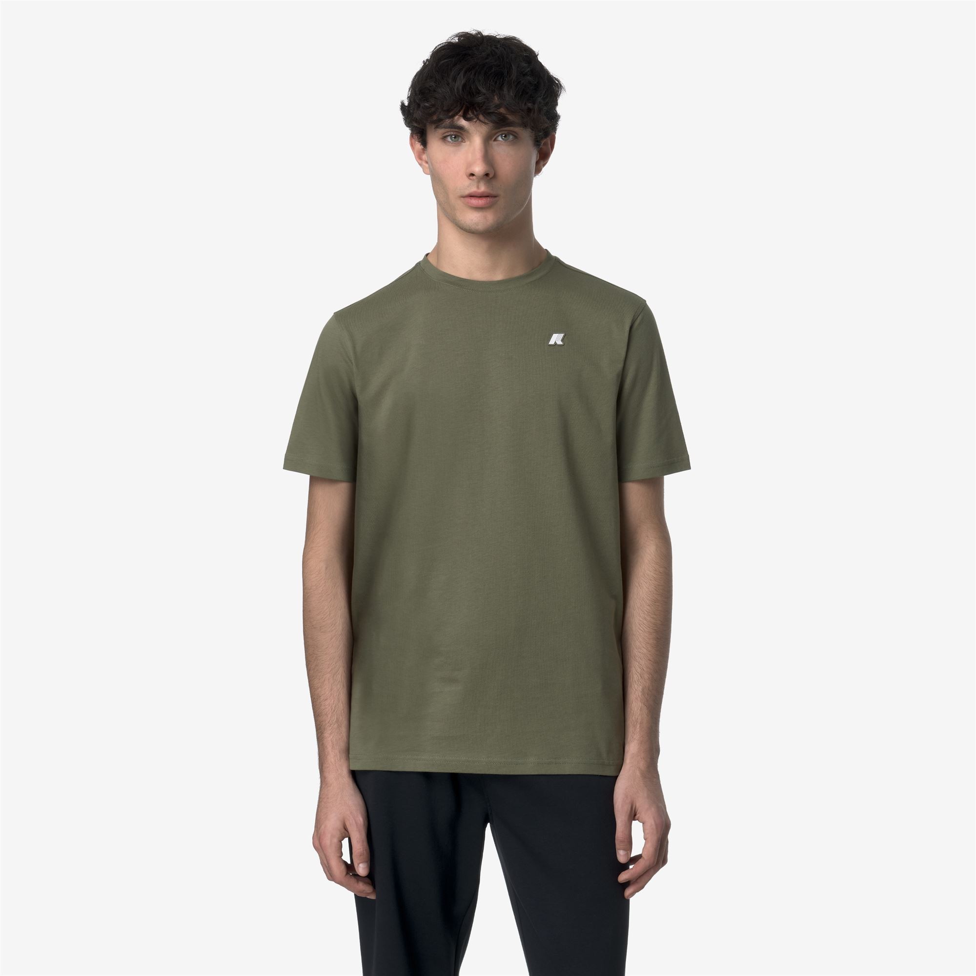 T-shirt da uomo Odom Jersey Slim K-Way K7125UW - VERDE