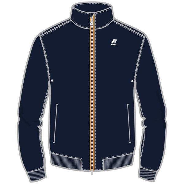 Giacca da uomo Arsene Bonded Jersey K-Way K5123HW - K89 BLUE DEPHT