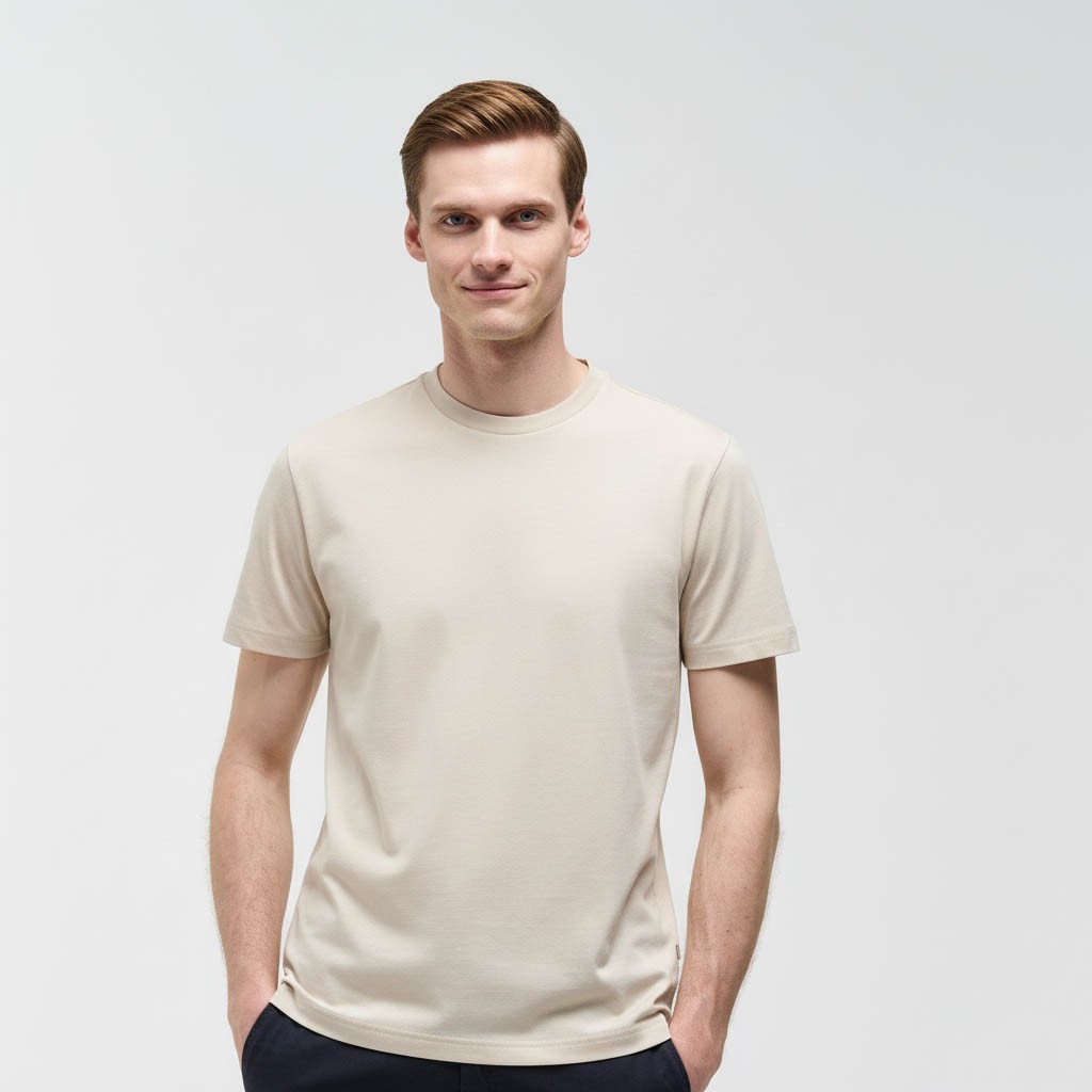 Colmar cotton crew-neck t-shirt for Men 7529 6SH - 764 Beige Pergamena