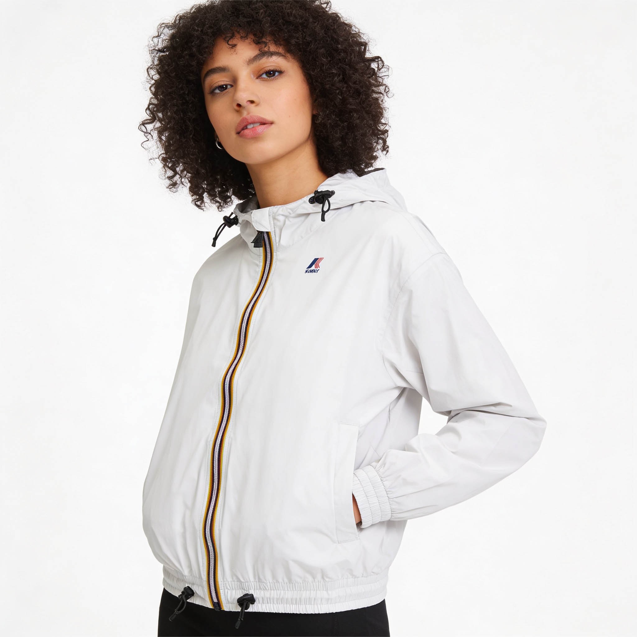 K-Way Short Jacket for Women Le Vrai 4.0 Anny K71384W - 001 WHITE