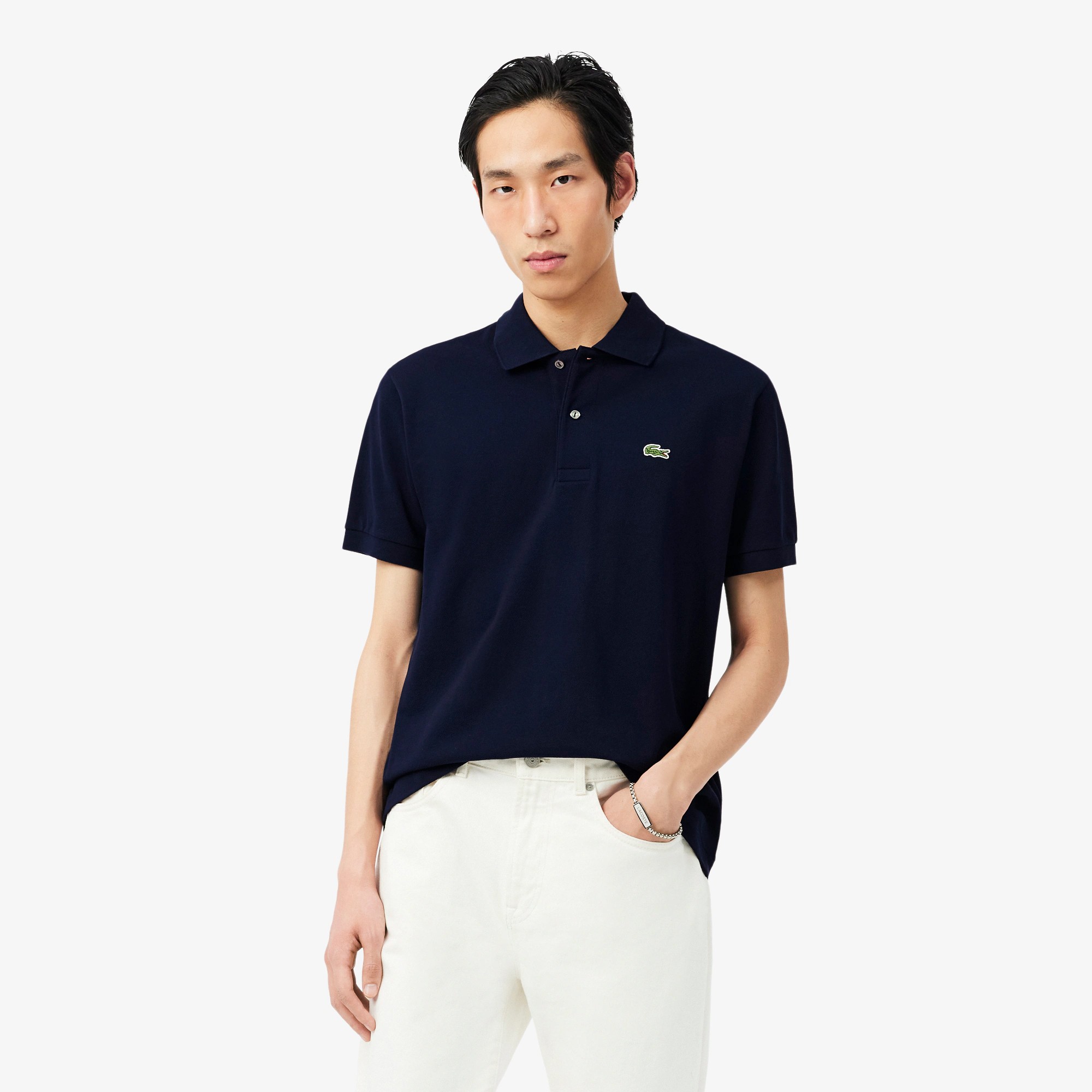 Lacoste Original Polo Shirt Classic Fit for Men L.12.12 - 166 MARINE