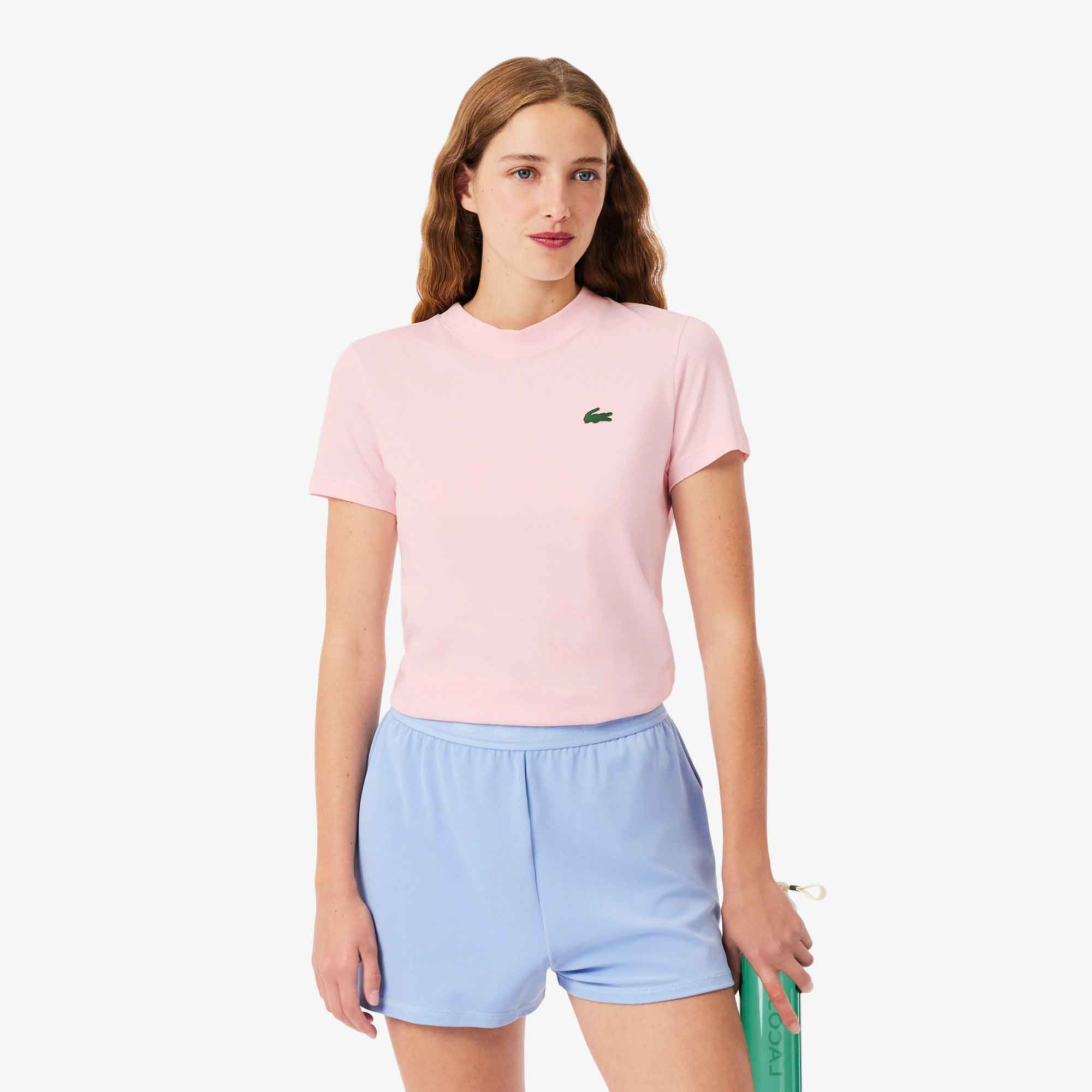 Lacoste Ultra-Dry Cotton Sports Technical T-Shirt for Women TF9246 - T03 Rosa chiaro