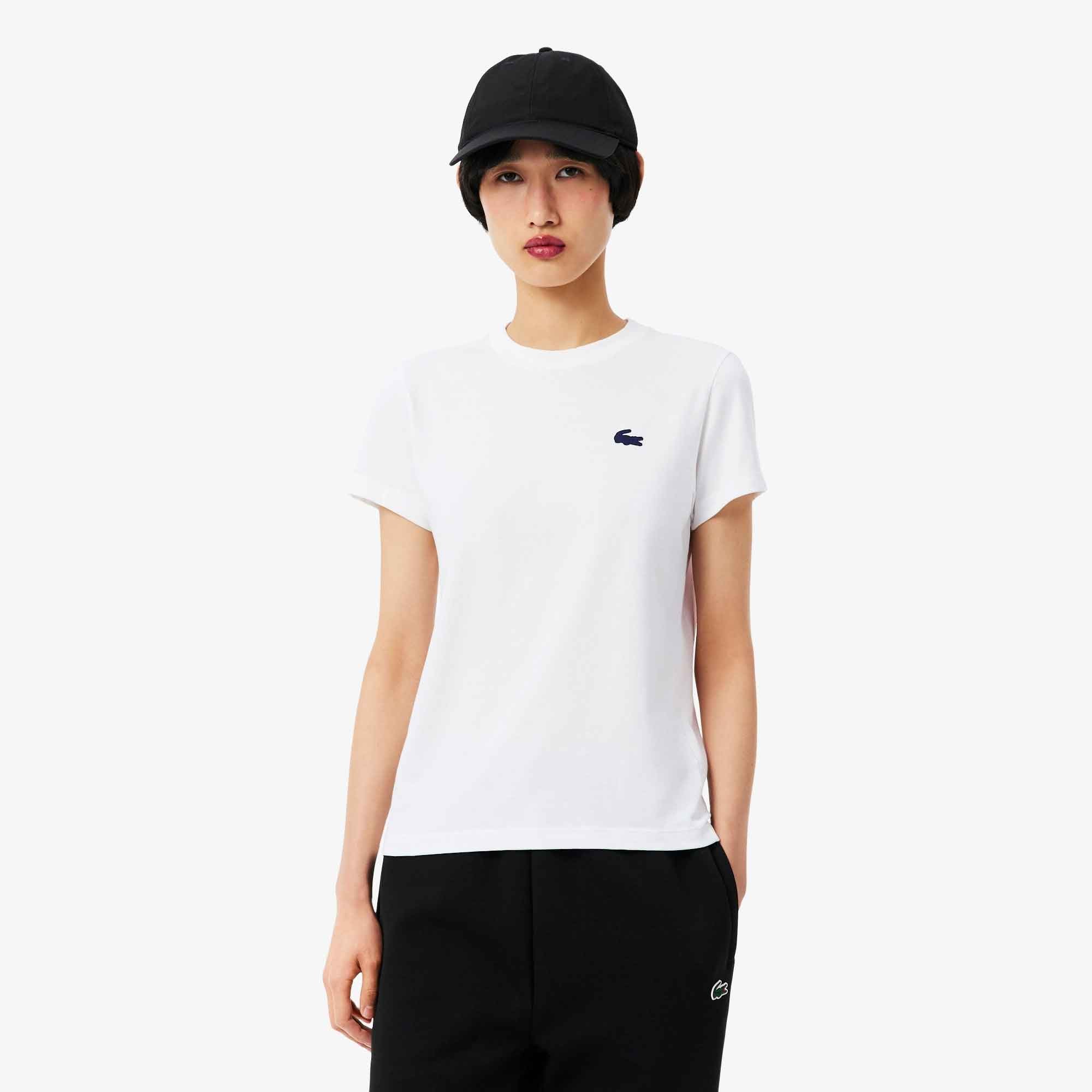 Lacoste Ultra-Dry Cotton Sports Technical T-Shirt for Women TF9246 - 001 BLANC