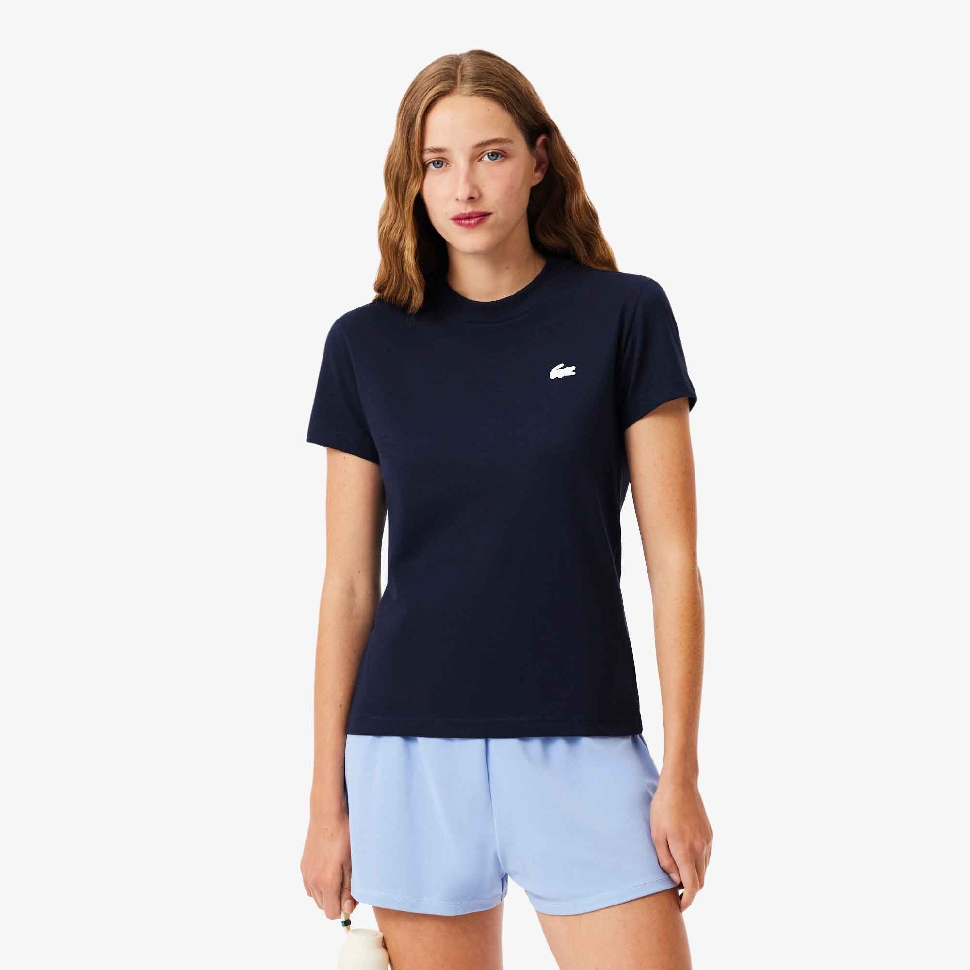 Lacoste Ultra-Dry Cotton Sports Technical T-Shirt for Women TF9246 - 166 MARINE