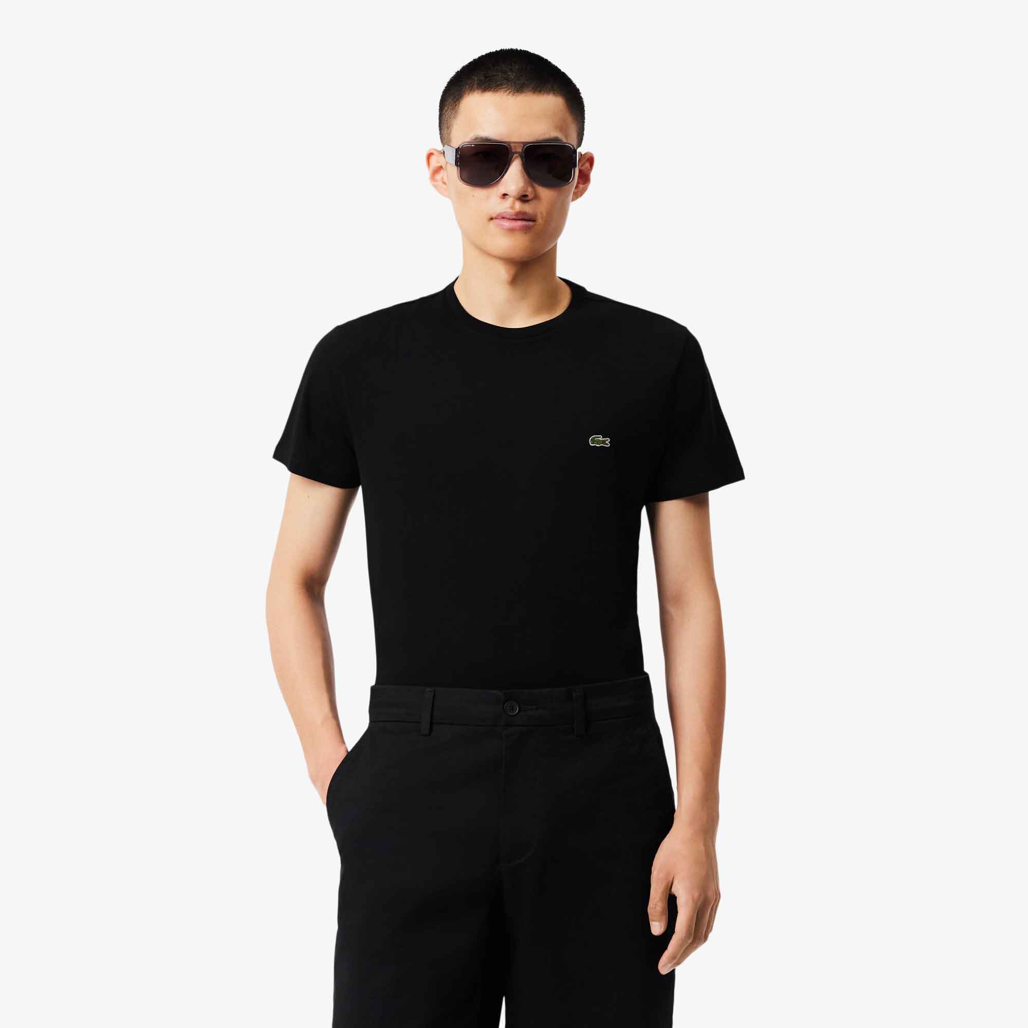 T-shirt in cotone Pima Lacoste da uomo TH6709 - 031 NOIR