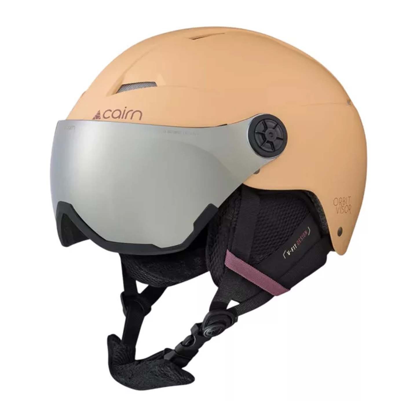 Cairn Orbit Visor Snow Helmet 0606690 - 63 Mat Peach