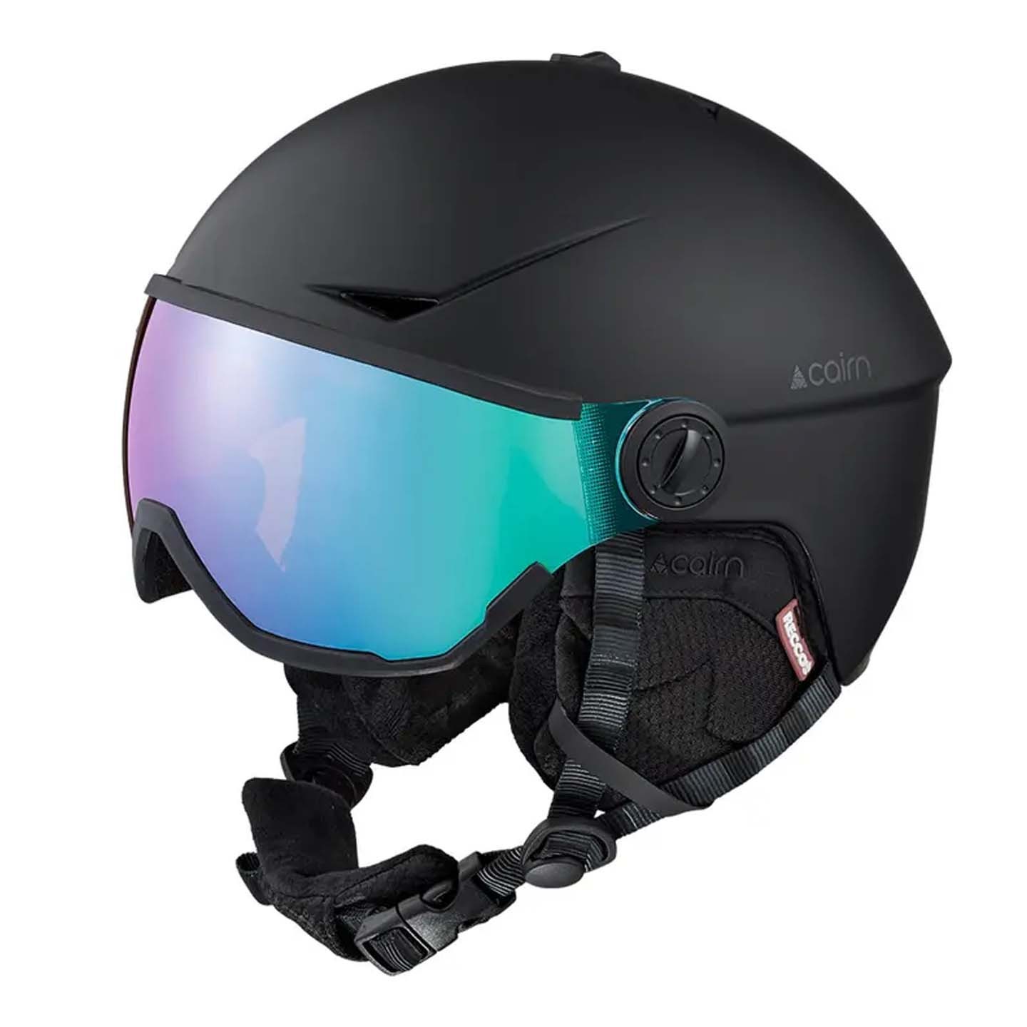 Cairn Rise Visor Pure Snow Helmet 0606831 - 202 Mat Black Cameleon
