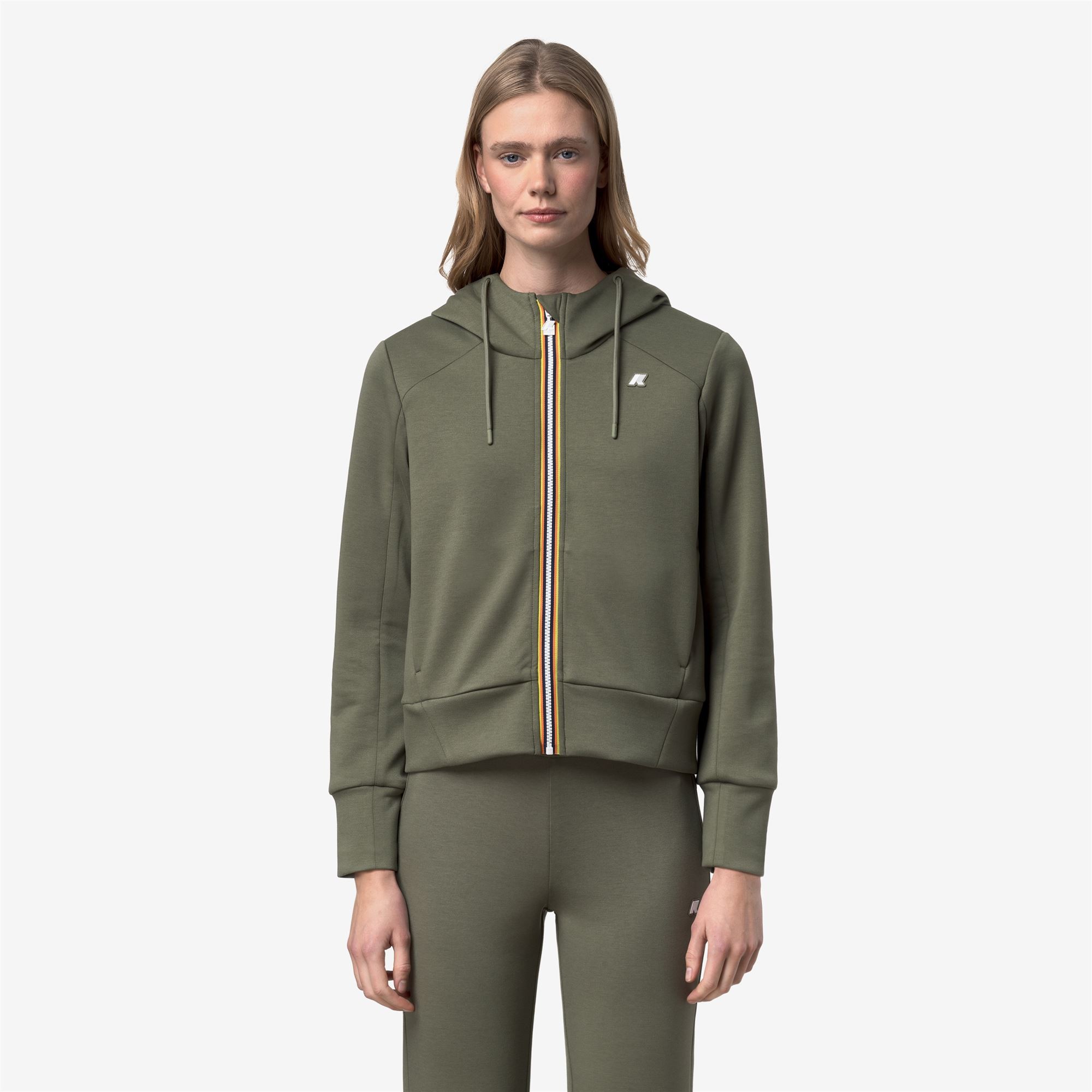 K-Way Divine Light Spacer Hoodie for Women K2132CW - V15 Green Lichen
