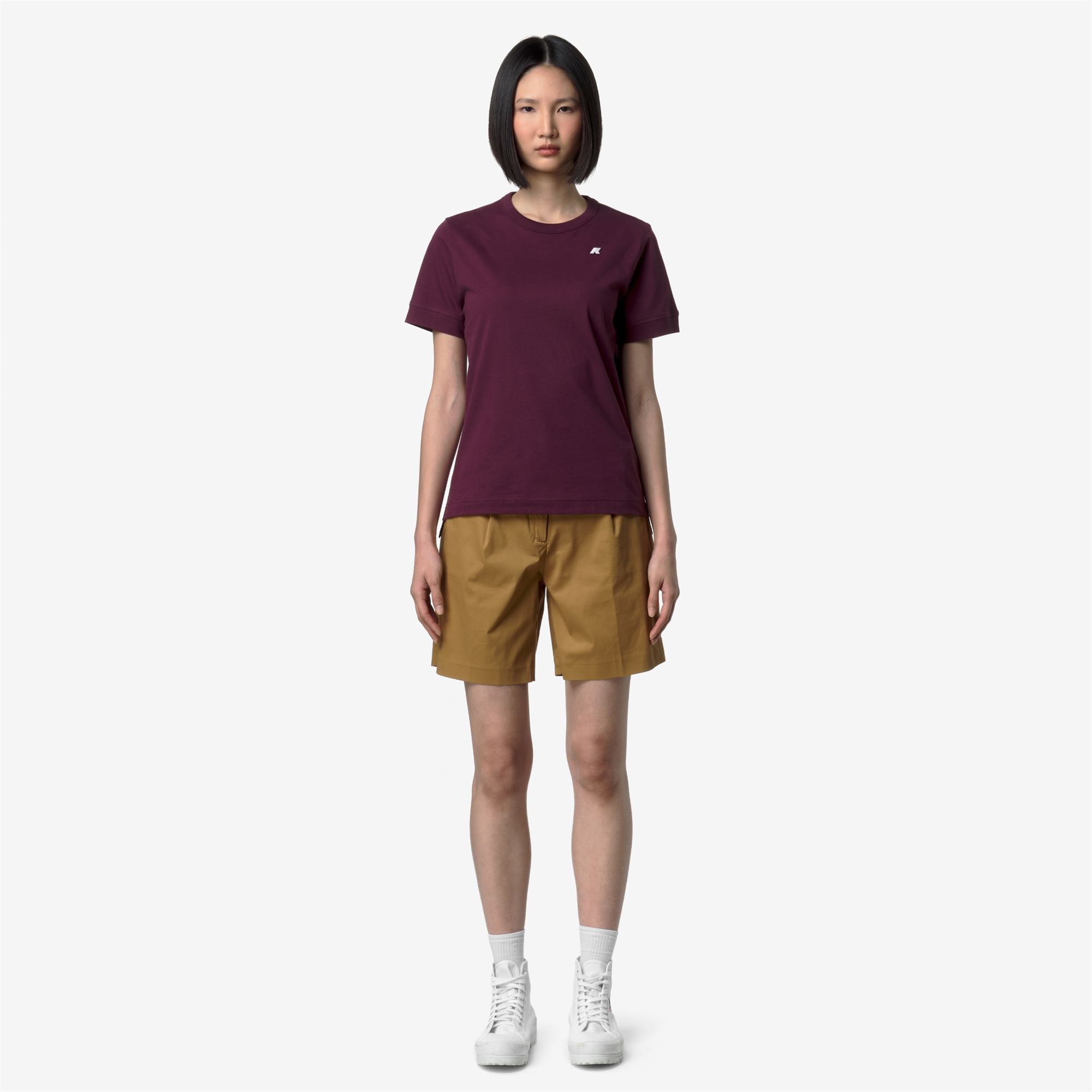 K-Way T-shirt Emel Jersey for Women K2122UW - 345 Violet Mauve Wine