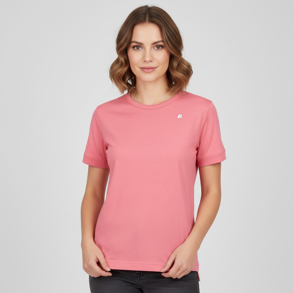 K-Way T-shirt Emel Jersey for Women K2122UW - Q28 Pink Geranium 