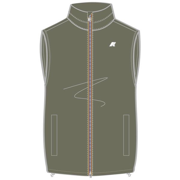 Giacca da uomo Valen Stretch Nylon Jersey K-Way K3123TW - V15 Green Lichen