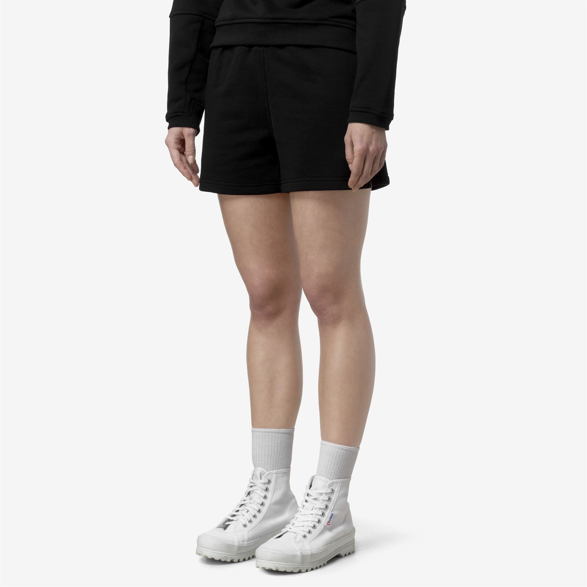 Pantaloncini sportivi da donna K-Way Rika poly Cotton K5134IW - USY Black Pure