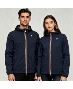 copy of K-Way Unisex JAKE COTTON REVERSIBLE Jacket K51337W - C04 Blue Depth - Blue In