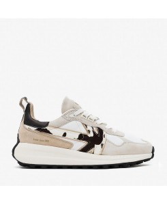 Kaotiko Detroit Glam Off Sneakers - White Cow