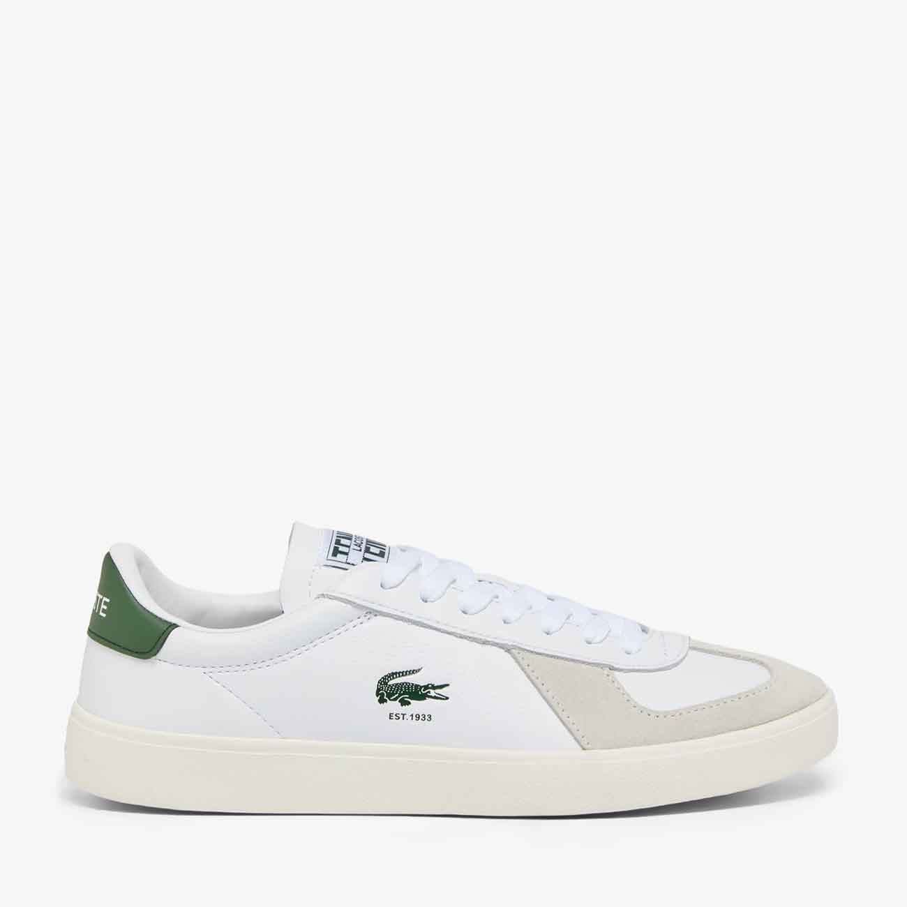 Lacoste Baseshot Pro leather sneakers for men 49SMA0063 - 65T White / Off White