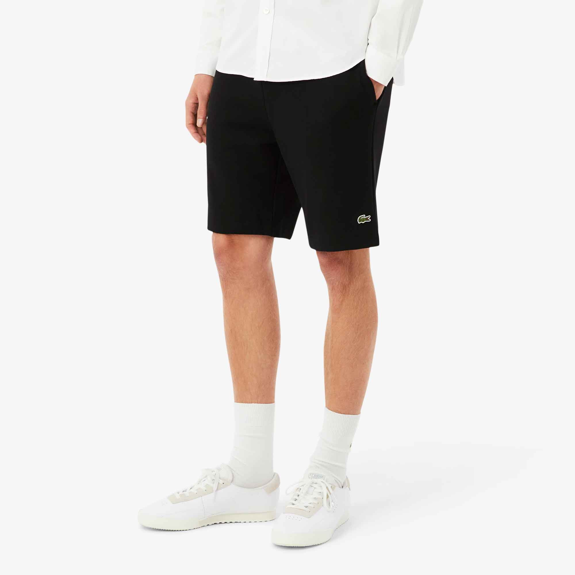 Shorts in tessuto felpato regular fit da uomo Lacoste GH9860 - 031 NOIR