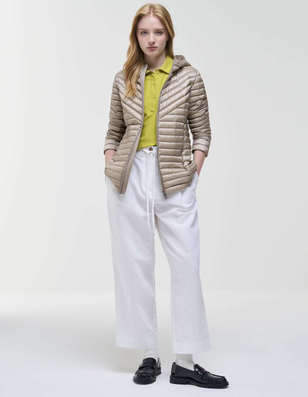 Colmar Long Hooded Jacket for Women 2225 9VX - 751 CHIPMUNK