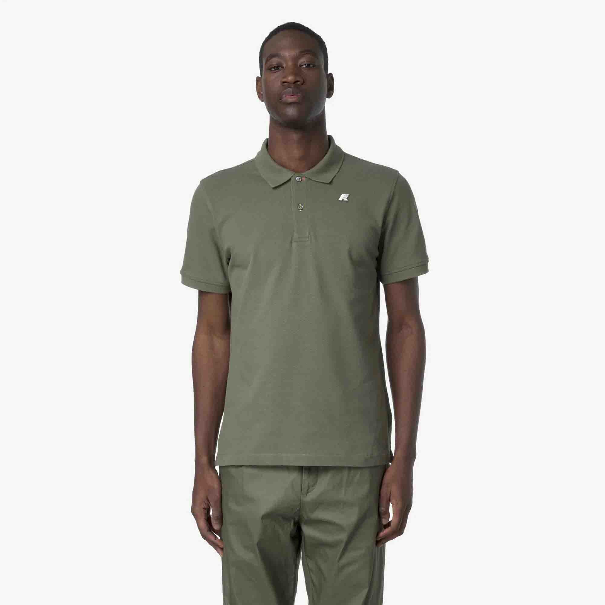 T-shirt da uomo Vinnie Pique K-Way K1125CW - V15 Green Lichen