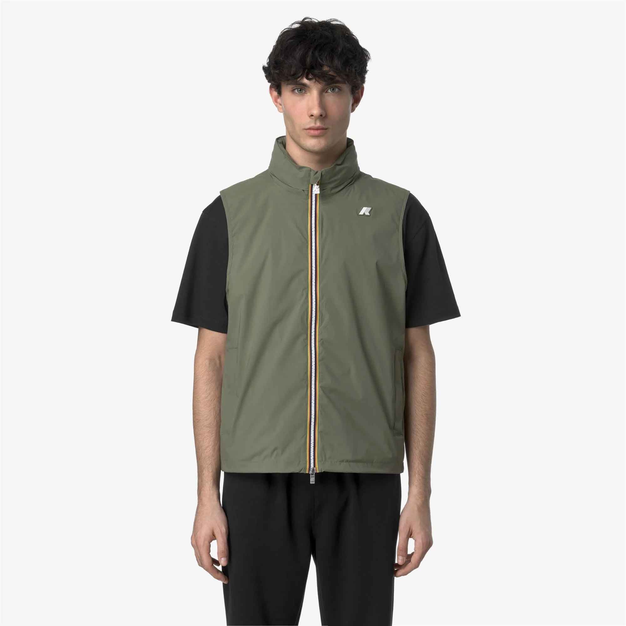 Giacca da uomo Valen Stretch Nylon Jersey K-Way K3123TW - V15 Green Lichen