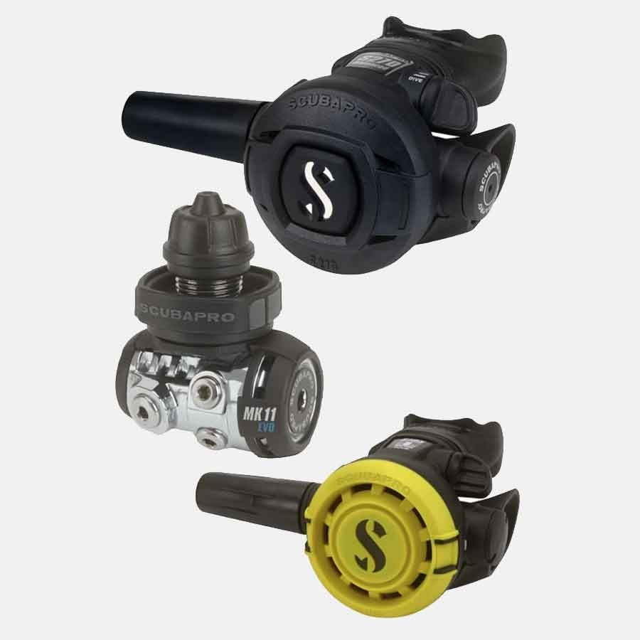 MK11 EVO/S270/R105 OCTO Kit Erogatori Scubapro - 12.179.915 - NERO