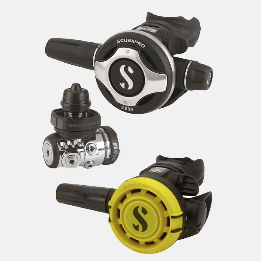 MK17 EVO2/S600/R105 Kit Erogatori Scubapro - 12.171.910 - NERO