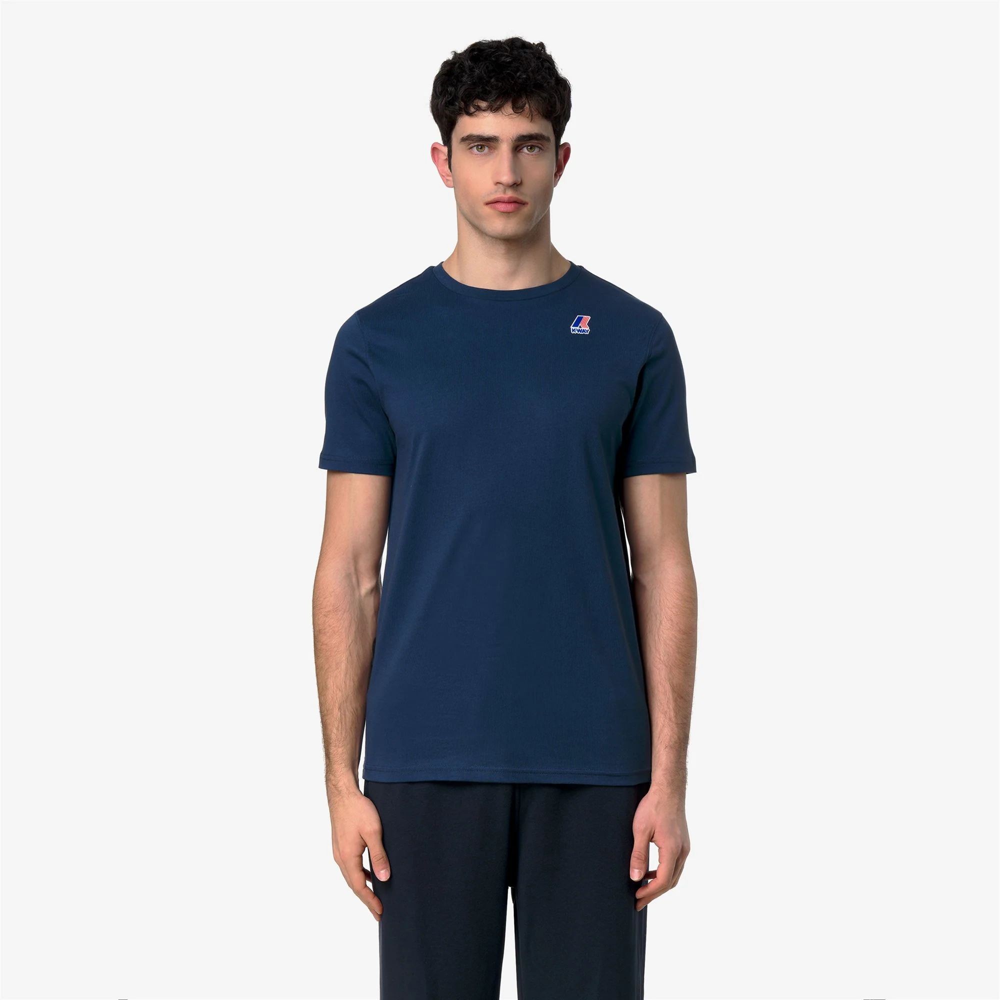 T-shirt da uomo Leonide K-Way K7142KW - B67 Blue Insignia