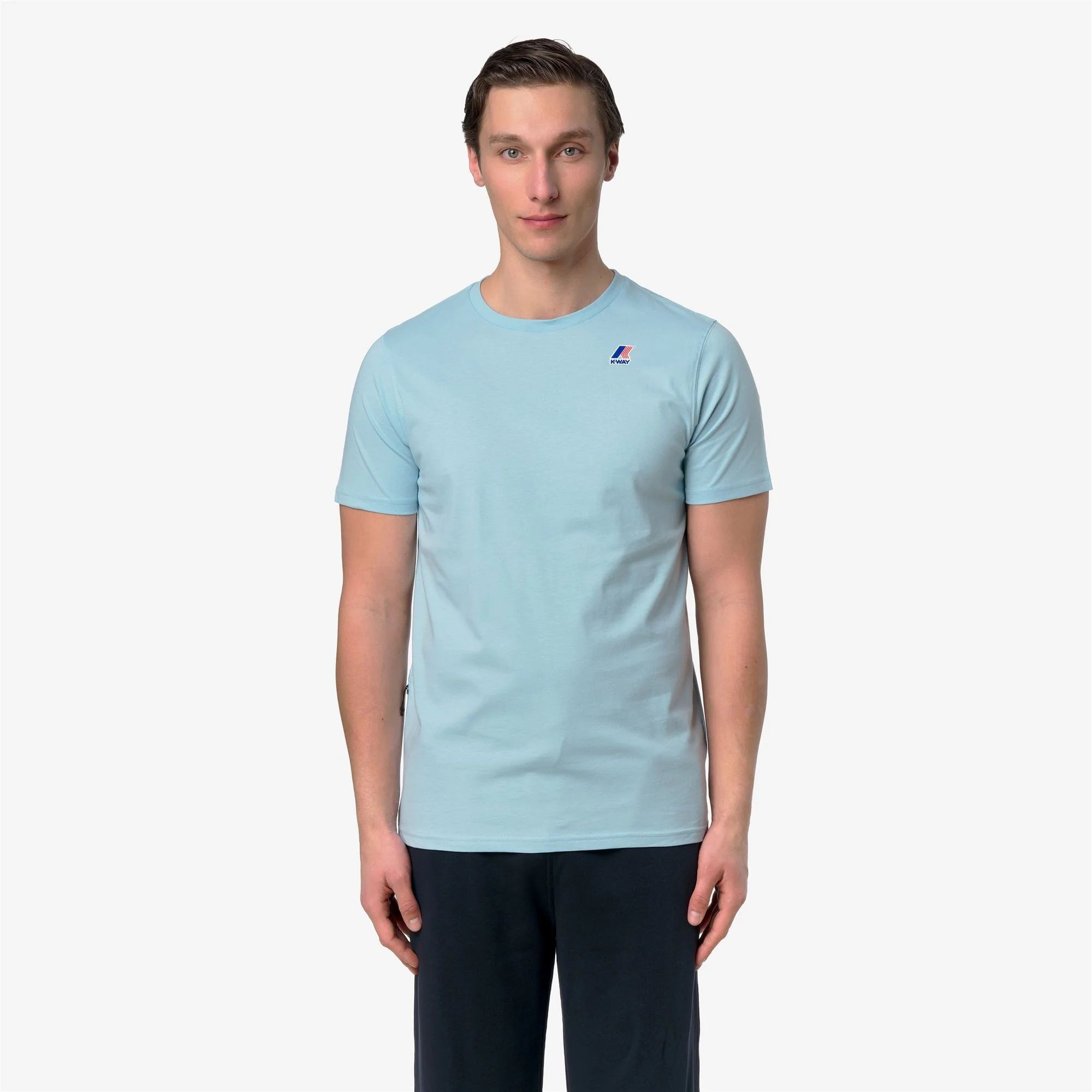 T-shirt da uomo Leonide K-Way K7142KW - D40 Blue Dream 
