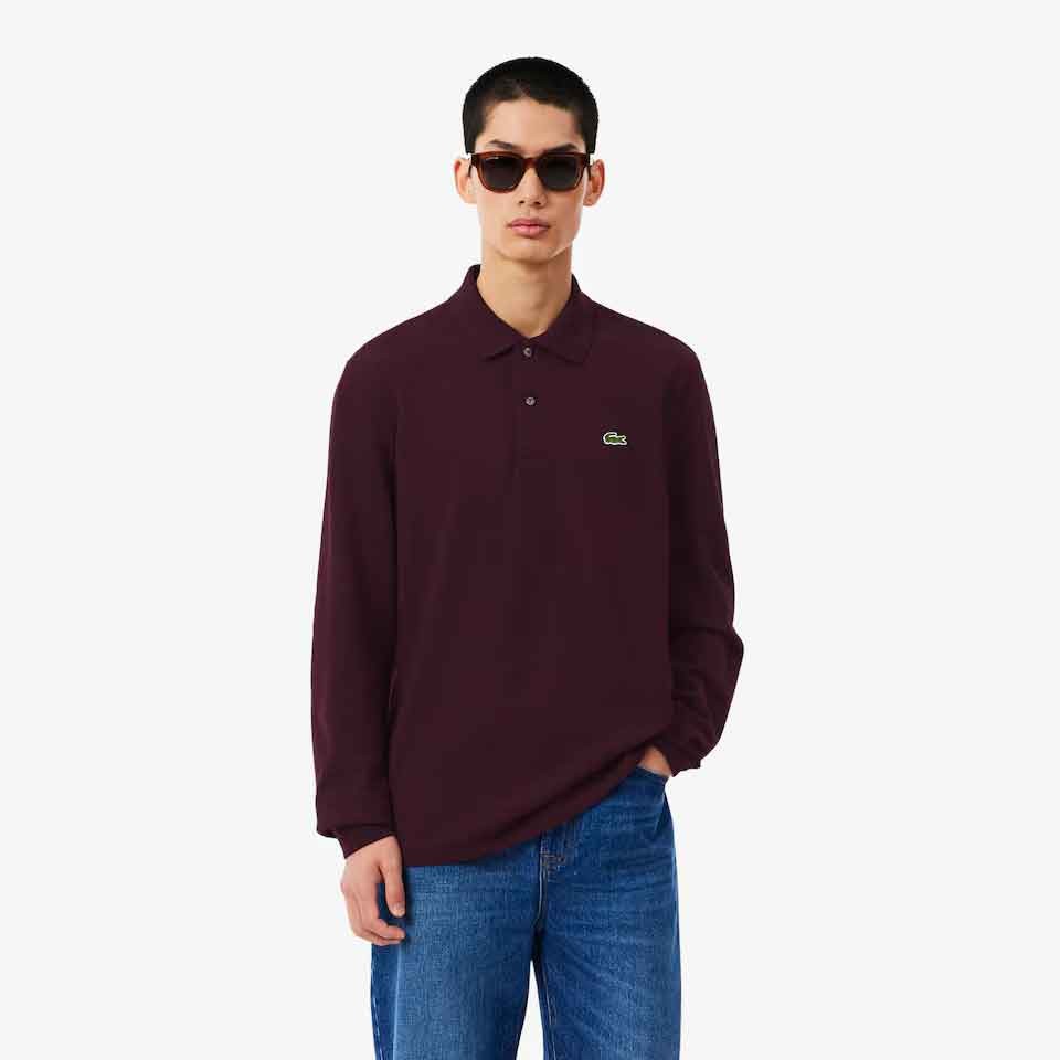 Polo dal taglio classico a maniche lunghe L.12.12 Original L1312 da uomo Lacoste - 3KE Marrone