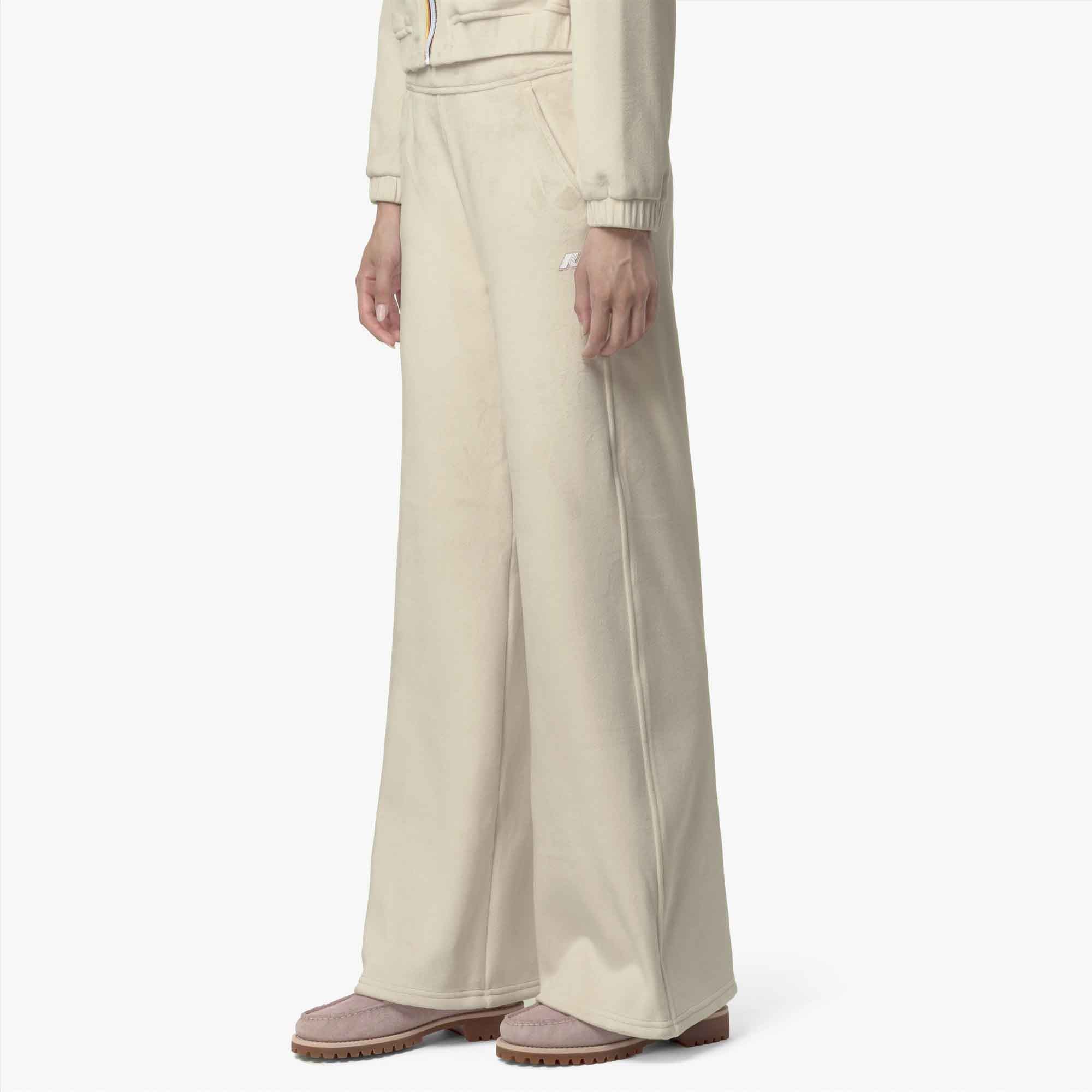 Pantaloni da donna K-Way Jenny Velour Polar K7128CW - BB1 Beige Cashmere - Beige Cashmere