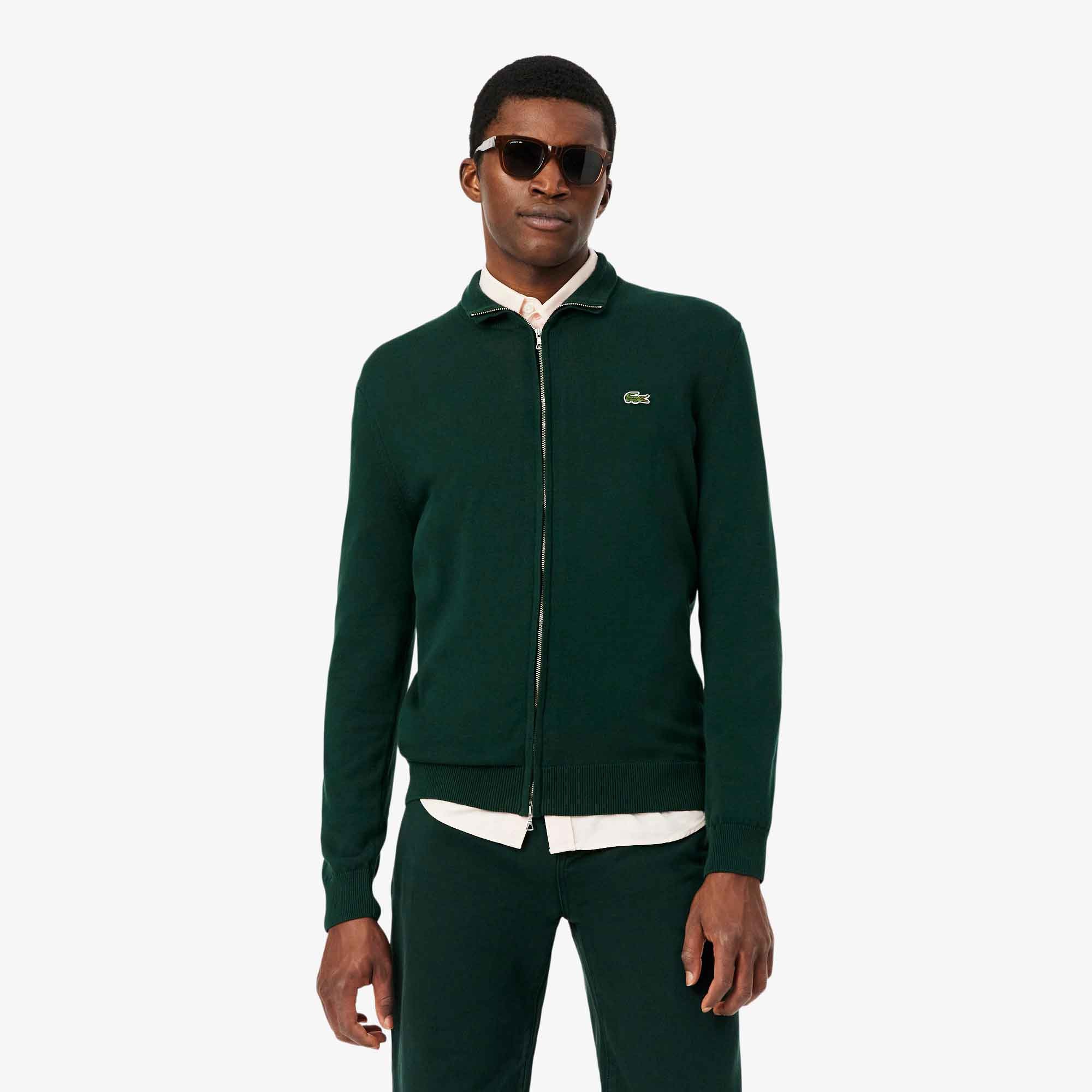 Lacoste Cotton half-zip turtleneck sweater for Men AH1957 - YZP Verde sinople