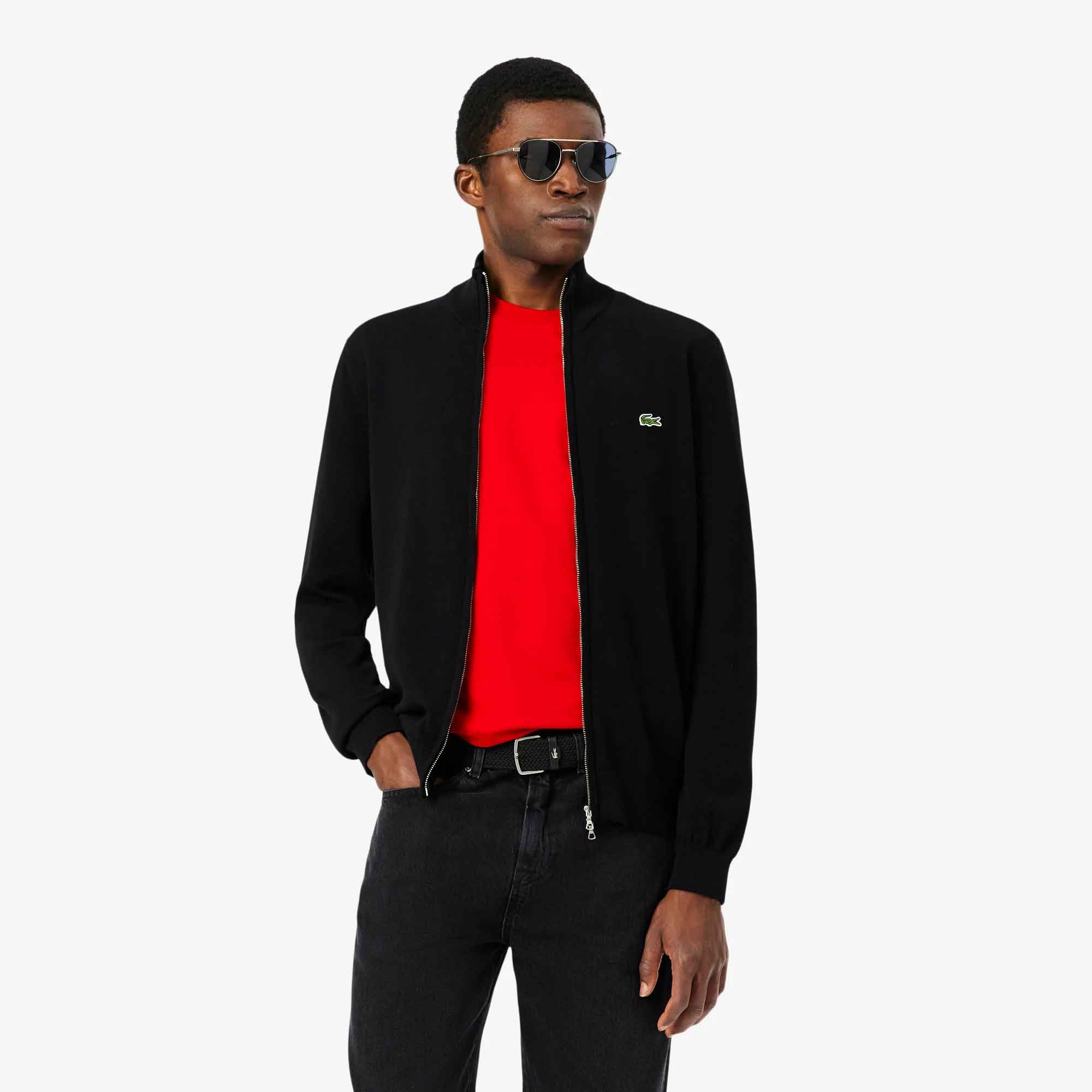 Lacoste Cotton half-zip turtleneck sweater for Men AH1957 - 031 NOIR