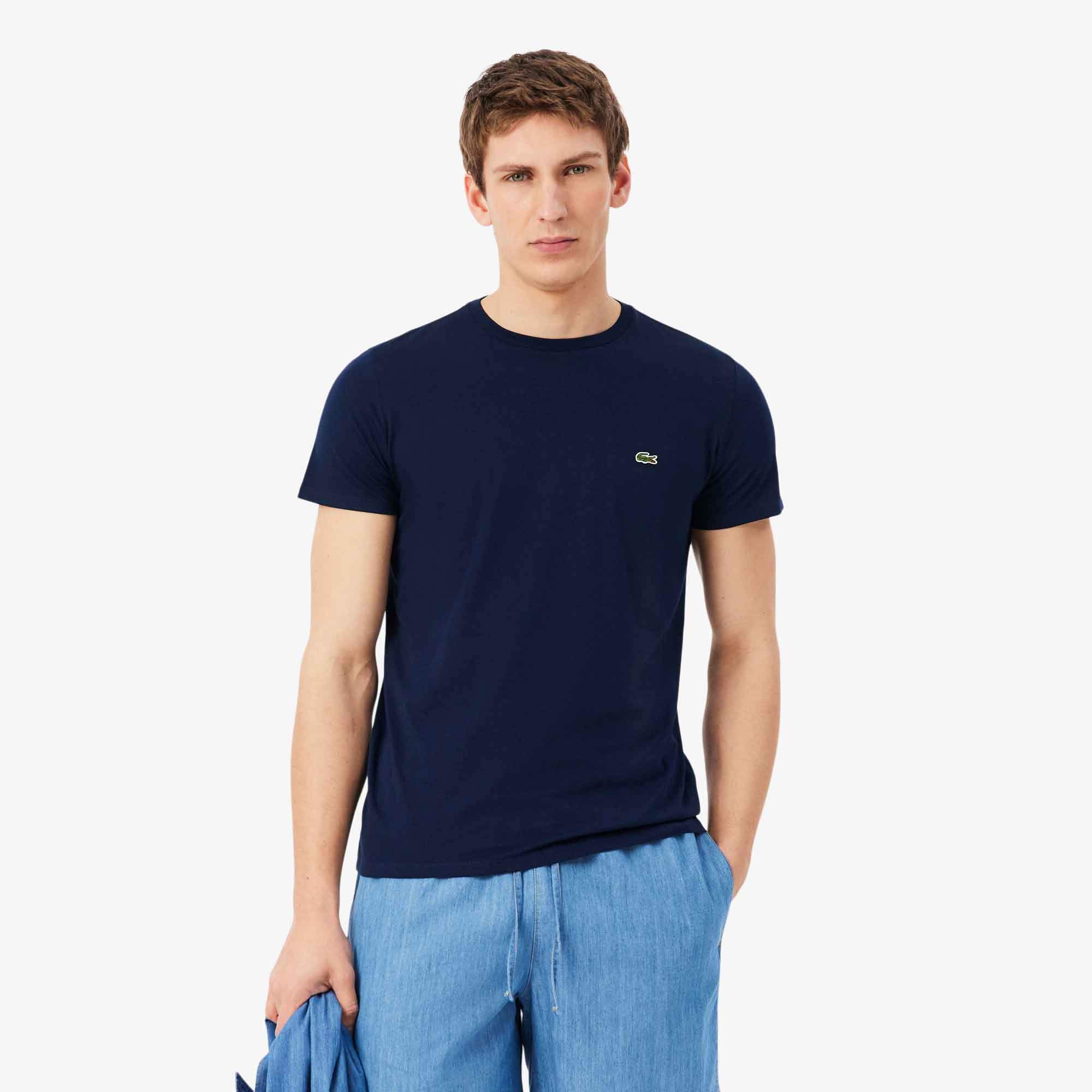 copy of T-shirt in cotone Pima Lacoste da uomo TH6709 - 166 MARINE