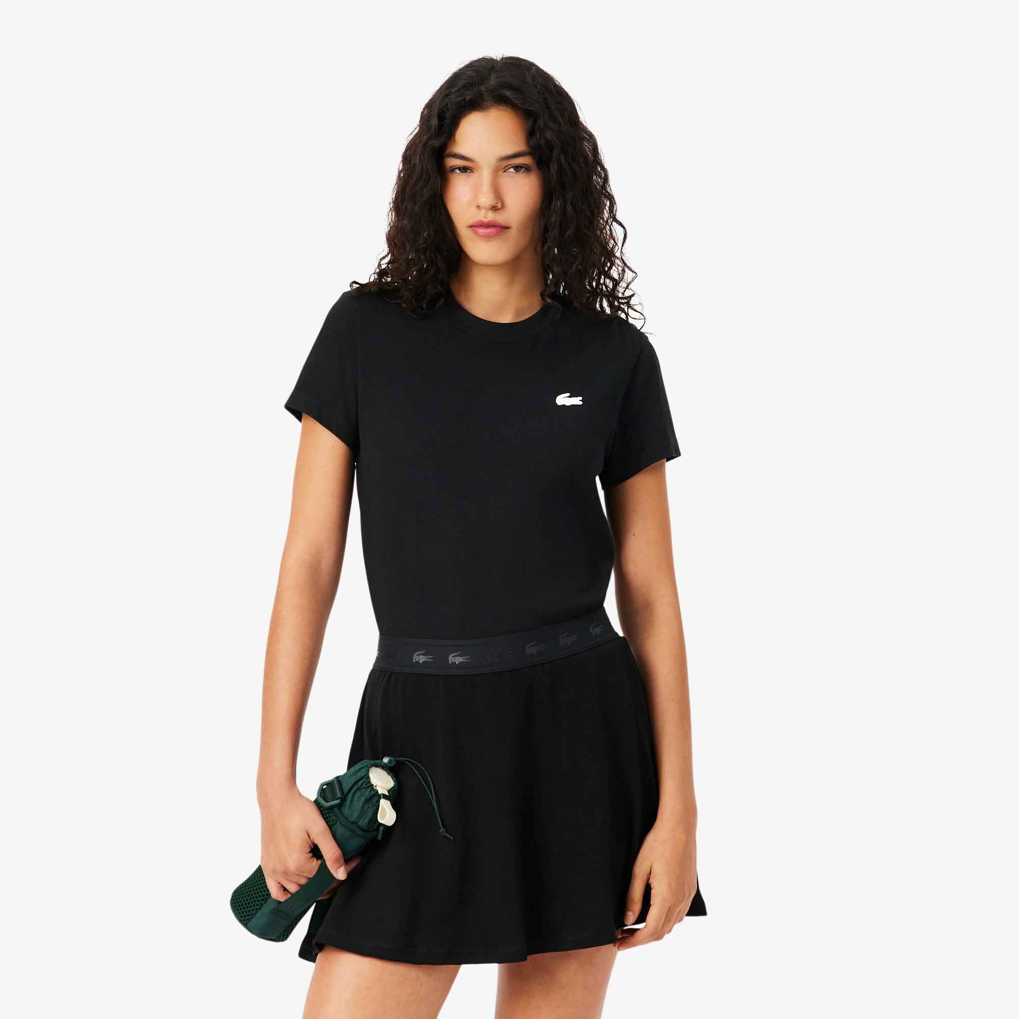 T-shirt sportiva tecnica ultra-dry in cotone da donna Lacoste TF9246 - 031 NOIR