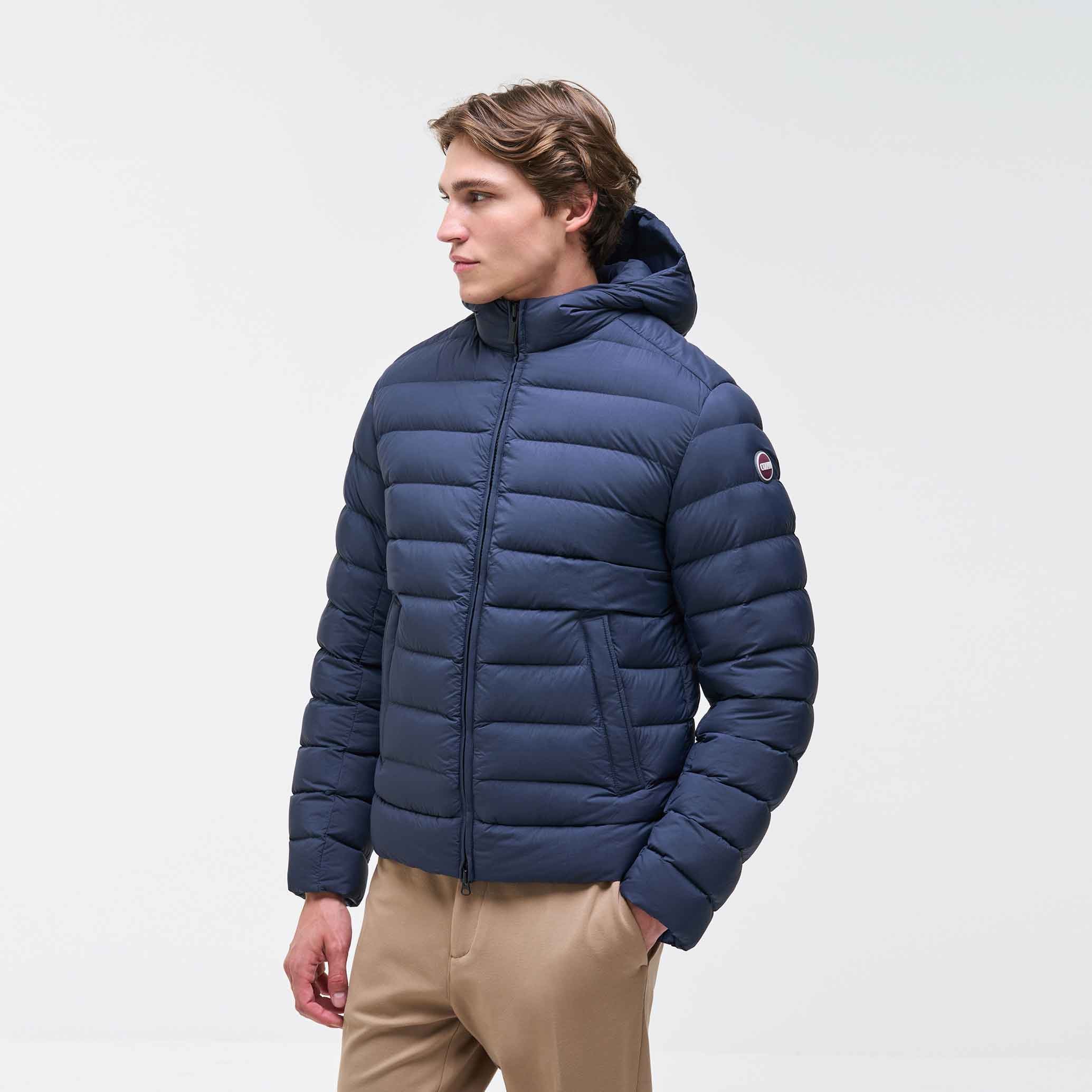 Piumino con cappuccio da uomo Colmar 12000053R 4ZP - 68 Navy