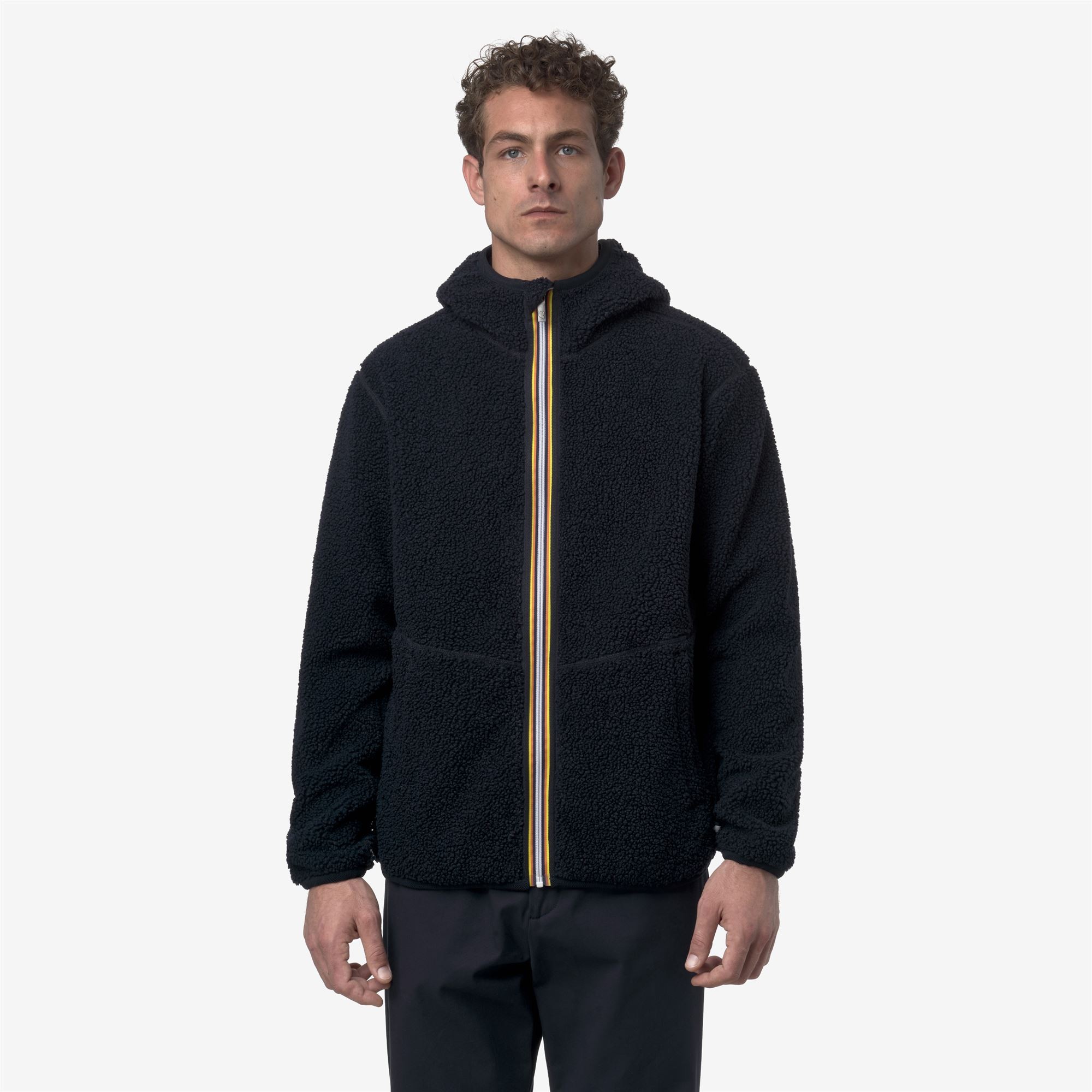 Jack Sherpa Polar Double Felpa da uomo K-way - K3132NW - DBN Black Pure - Beige K 
