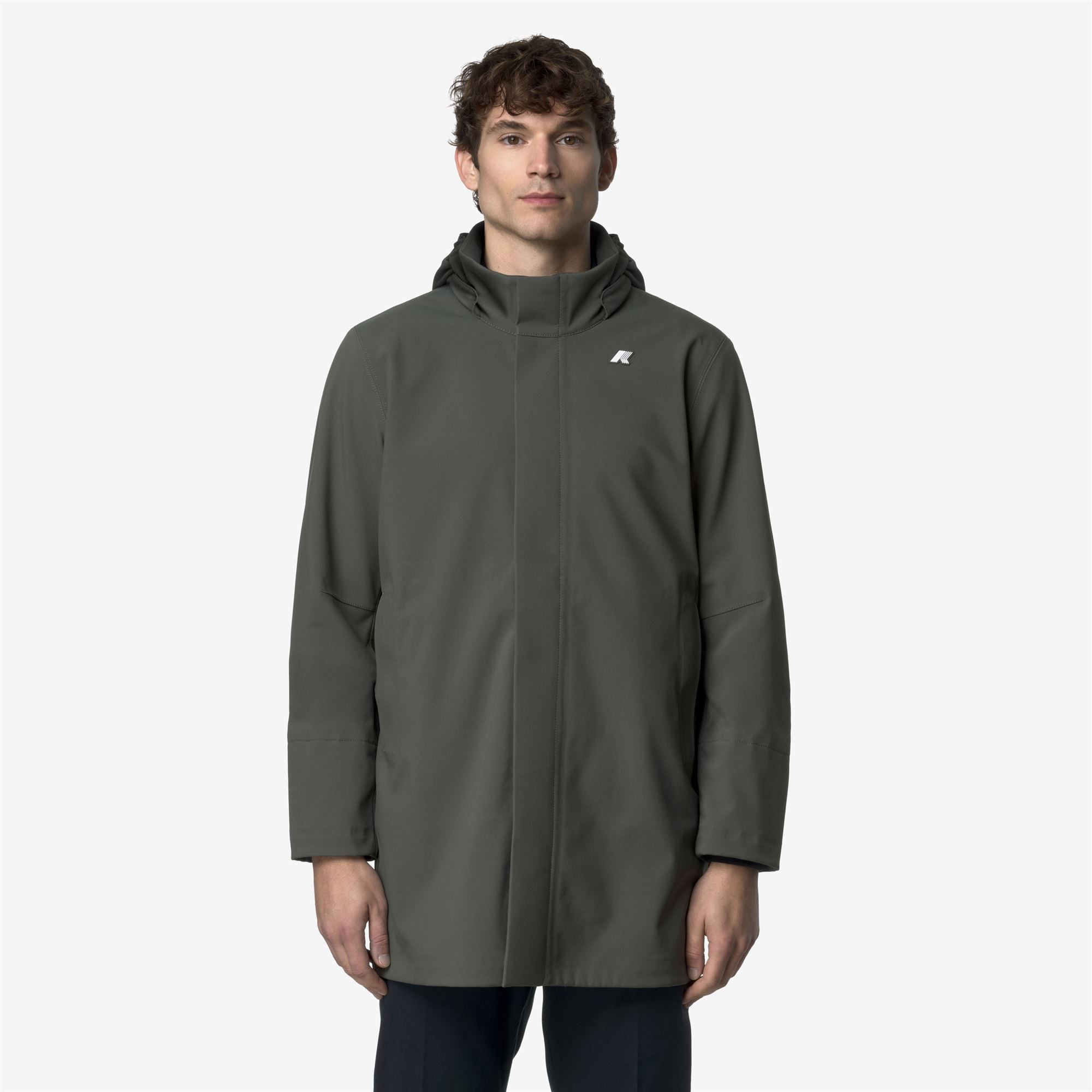 Giacca da uomo K-Way Duke Bonded K6116YW - AF0 GREEN BLACKISH - Bl