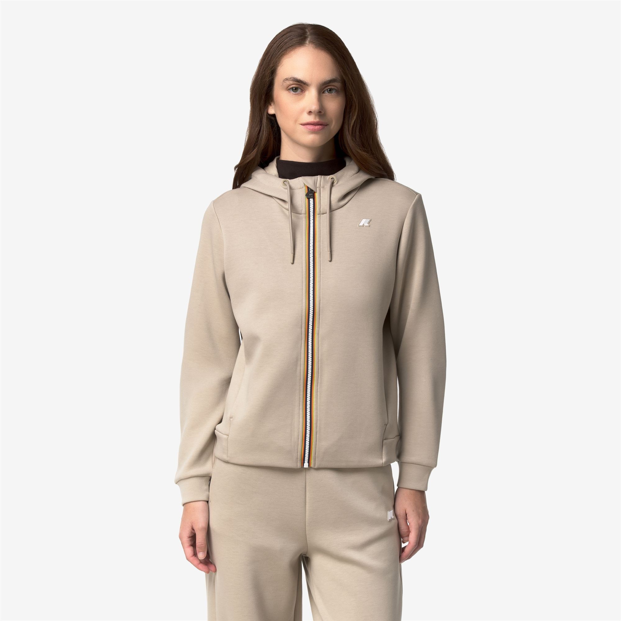 Felpa da donna Deva Light Spacer Fur Double K-Way K31453W - XP2 Beige Cashmere