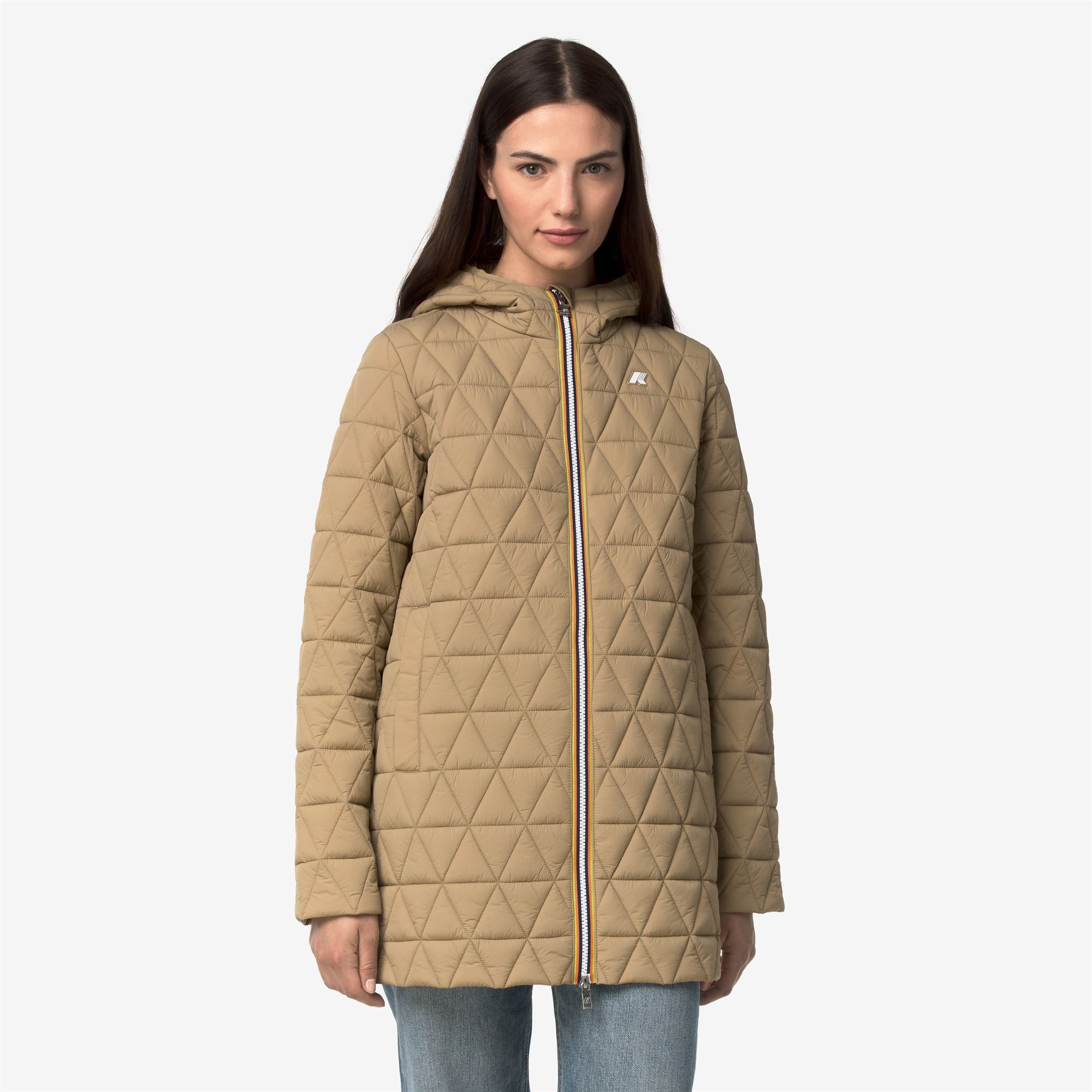 Giacca da donna Sophie Diamond Quilted Warm K8161HW - 677 BEIGE KHAKI