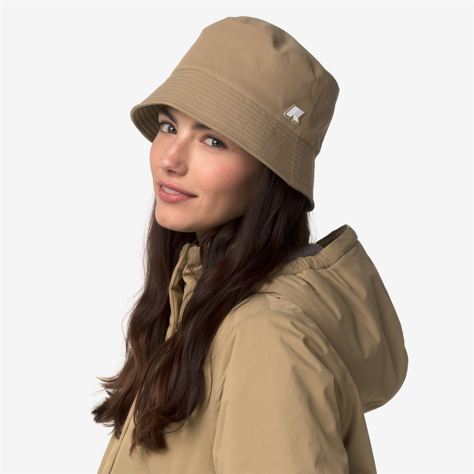 K-Way Unisex Beanie Pascalle Twill Marmotta K8124YW - D0S Beige Khaki - Grey W 